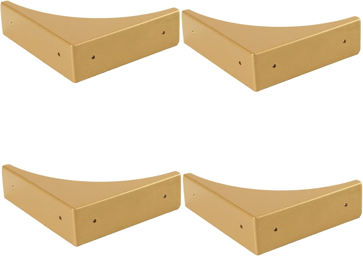 Gold Metal Corner Protector 65MM 4 Pack Decorative Corner Brackets for Wood Furniture Sliding Barn Door Table Desk Antirust Zinc Alloy Cover Guard with Screws image number 3