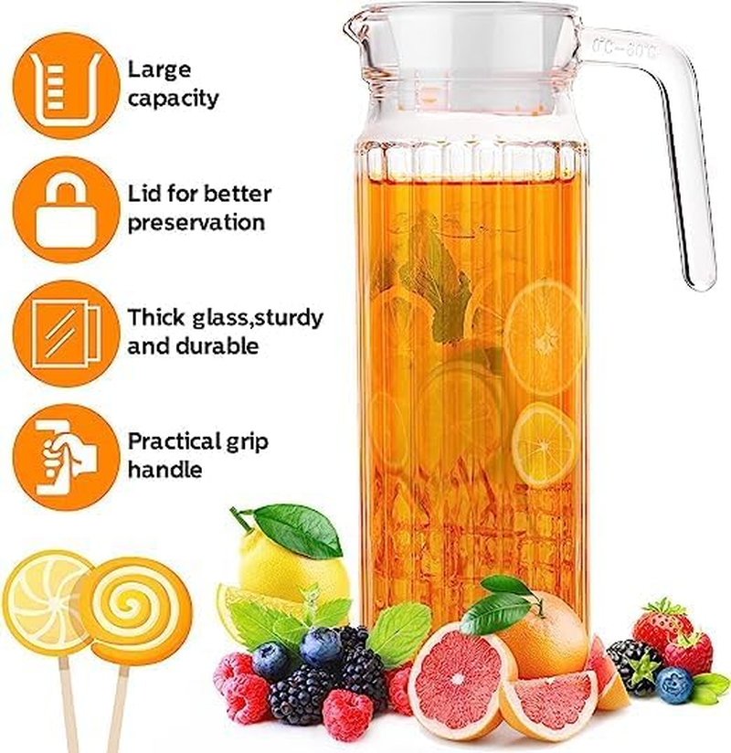 LYLAC Glass Water Jug 1L 6X8.5X24Cmh image number 6