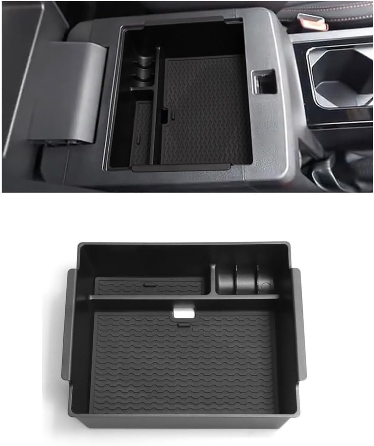Center Console Organizer for Mitsubishi Triton/L200 2024 2025 Interior Organizer Center Console Holder Tray Armrest Storage Box with Non-Slip Silicone Mats Triton24 image number 1