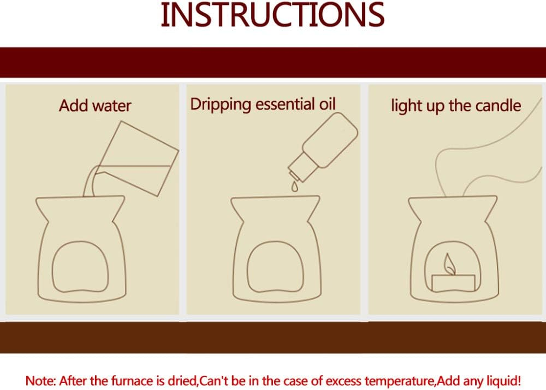 Sculpture Statue Antiques Collectables，Color Aromatherapy Aroma Burner Ceramic Oil Candle Wax Melt Burners Essential Oil Burner,Diffuser Wax Burner Home Bedroom Decor,B-40Ml-Matte image number 5