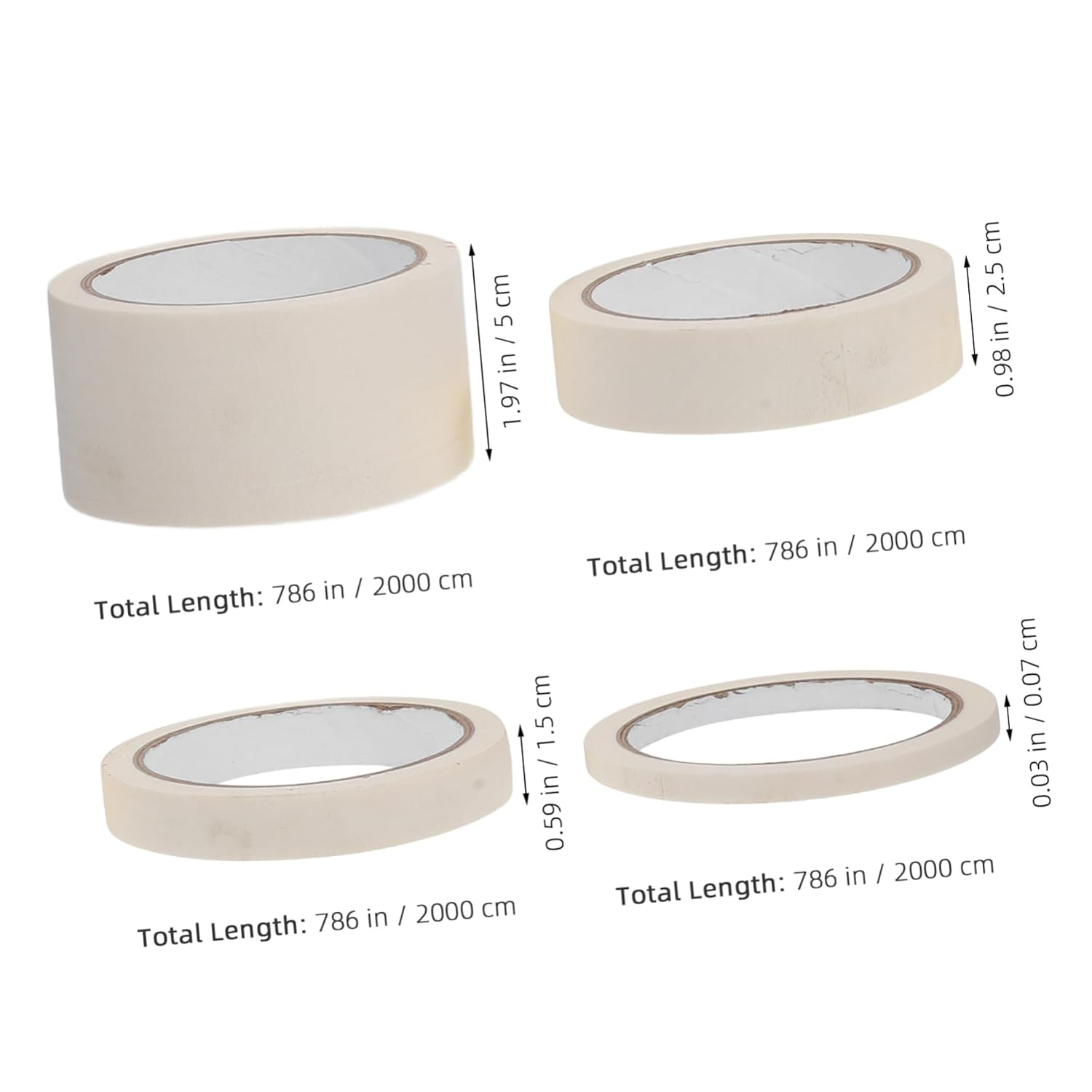 ARTIBETTER 4Rolls DIY Masking Tape of Masking Paper Paint Protection Versatile for Home Office image number 5