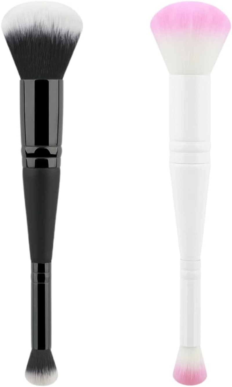 Stain & Tint Blending Brush, Liquid Blush Brush for Effortless Blending and a Flawless Finish, Set and Application of Liquid, Creams and Powder Cosmetics, Pack of 2 image number 3