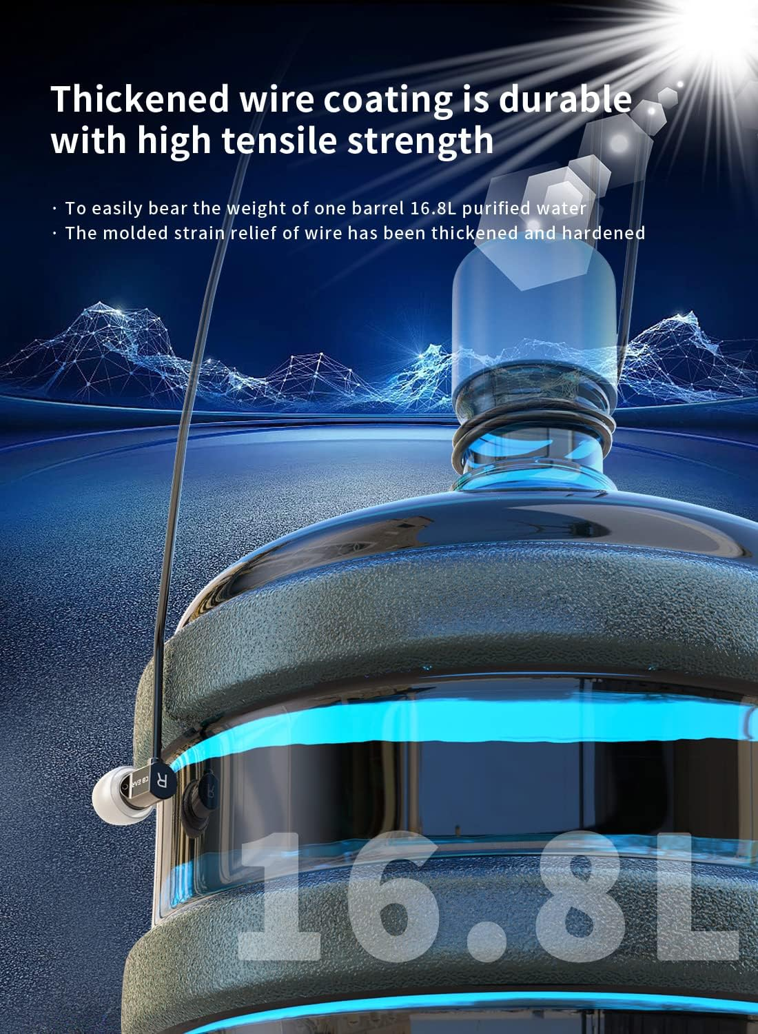 Nex KBEAR Dumpling Sleeping Cable Earphones in Ear Monitors Lightweight DIN Noise Isolation In-Ear Headphones with Microphone for Insomnia, Side Sleep, Travel, Meditation and Relaxation (Pink) image number 3