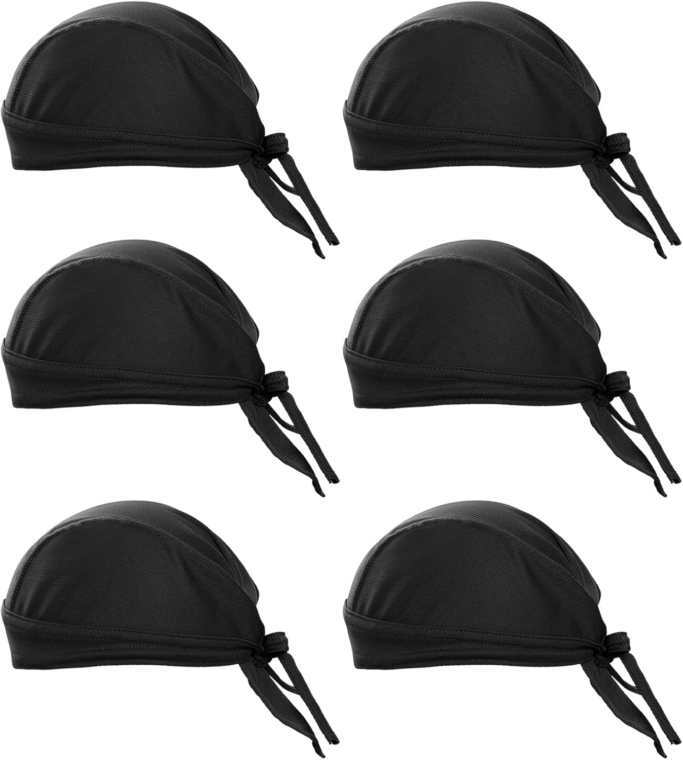 6 Pcs Do Rags Sweat Wicking Beanie Cooling Skull Caps for Men Women Helmet Liner Motorcycle Head Wrap Bandana for Sports Running