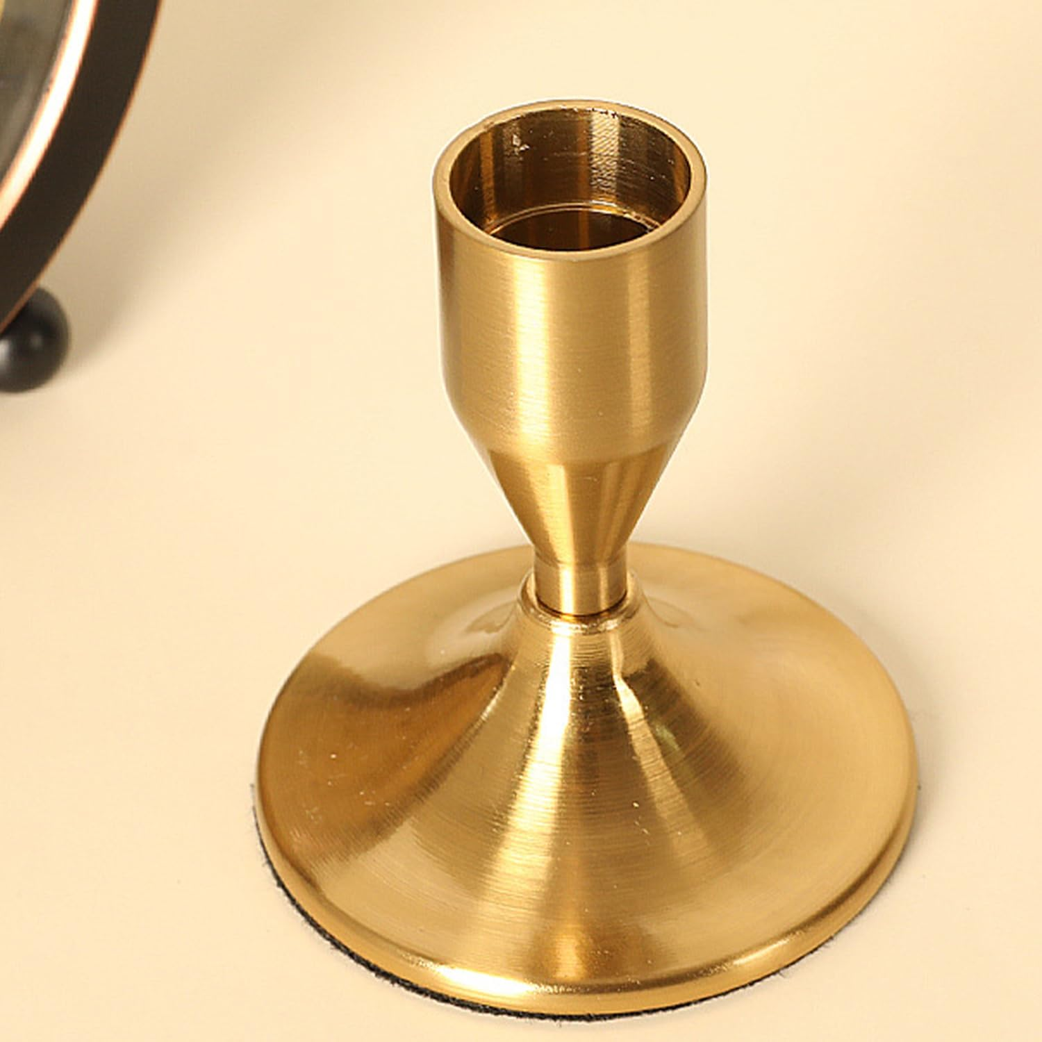 Candlestick Holder Metal, 2Pcs Gold Candle Stick Holder for Table Centerpiece, Wedding Reception, Festive Christmas Mantel Decoration or Home Decor image number 4