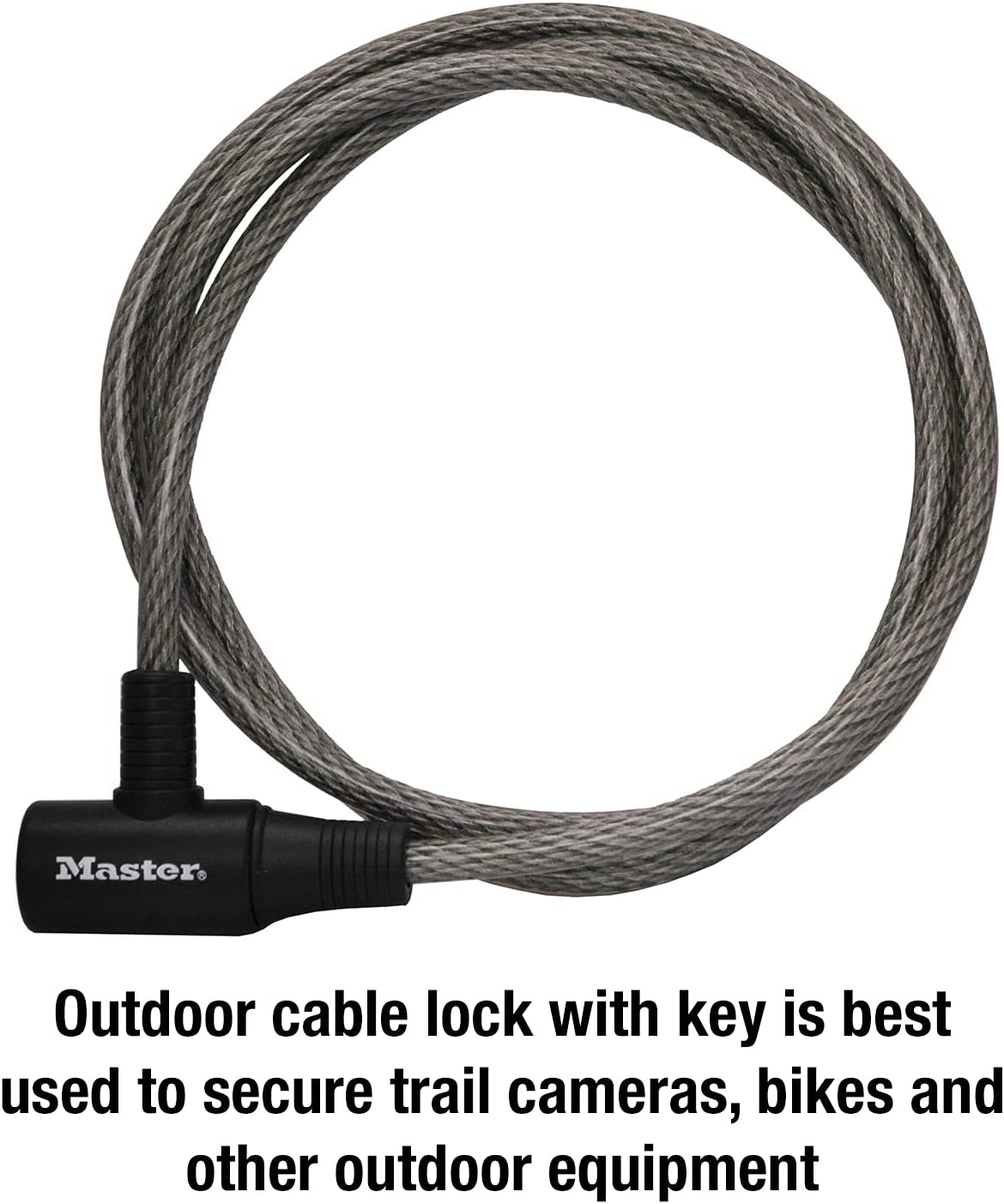 Master Lock Keyed Bike Cable Lock, 1.8 M Length X 10 Mm Diameter