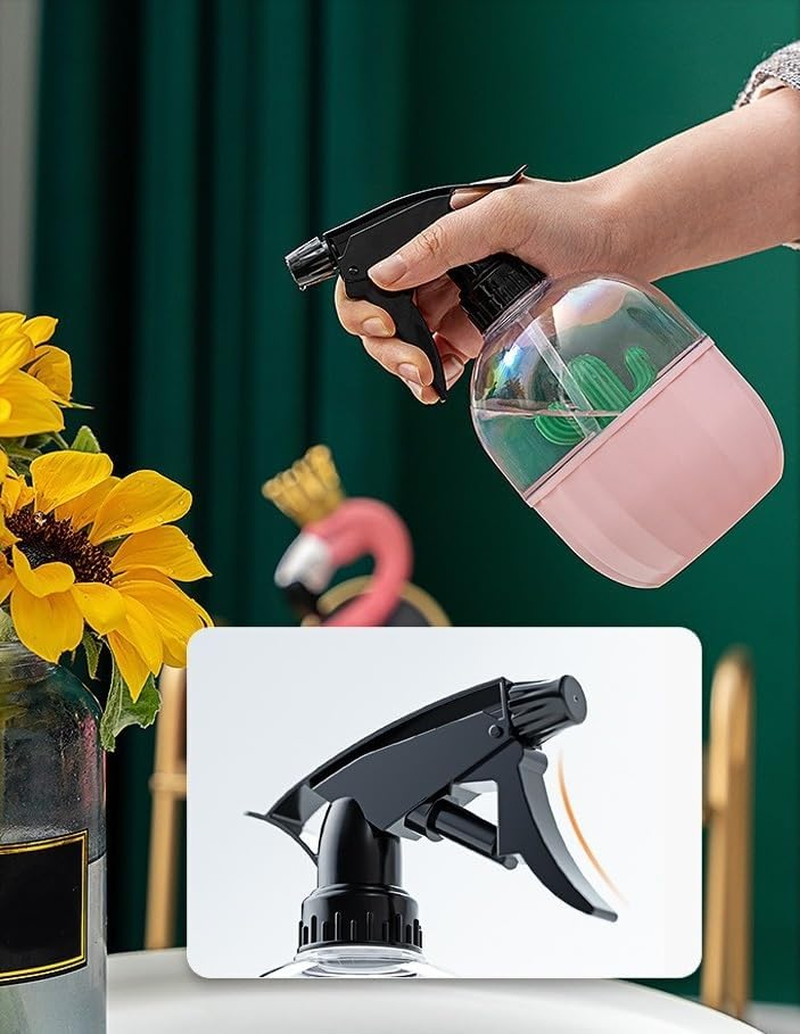 Water Spray Bottle, Watering Can for Indoor Plants with Adjustable Nozzle - 2 Ways Plastic Mister for Gardening (Green, One Size)