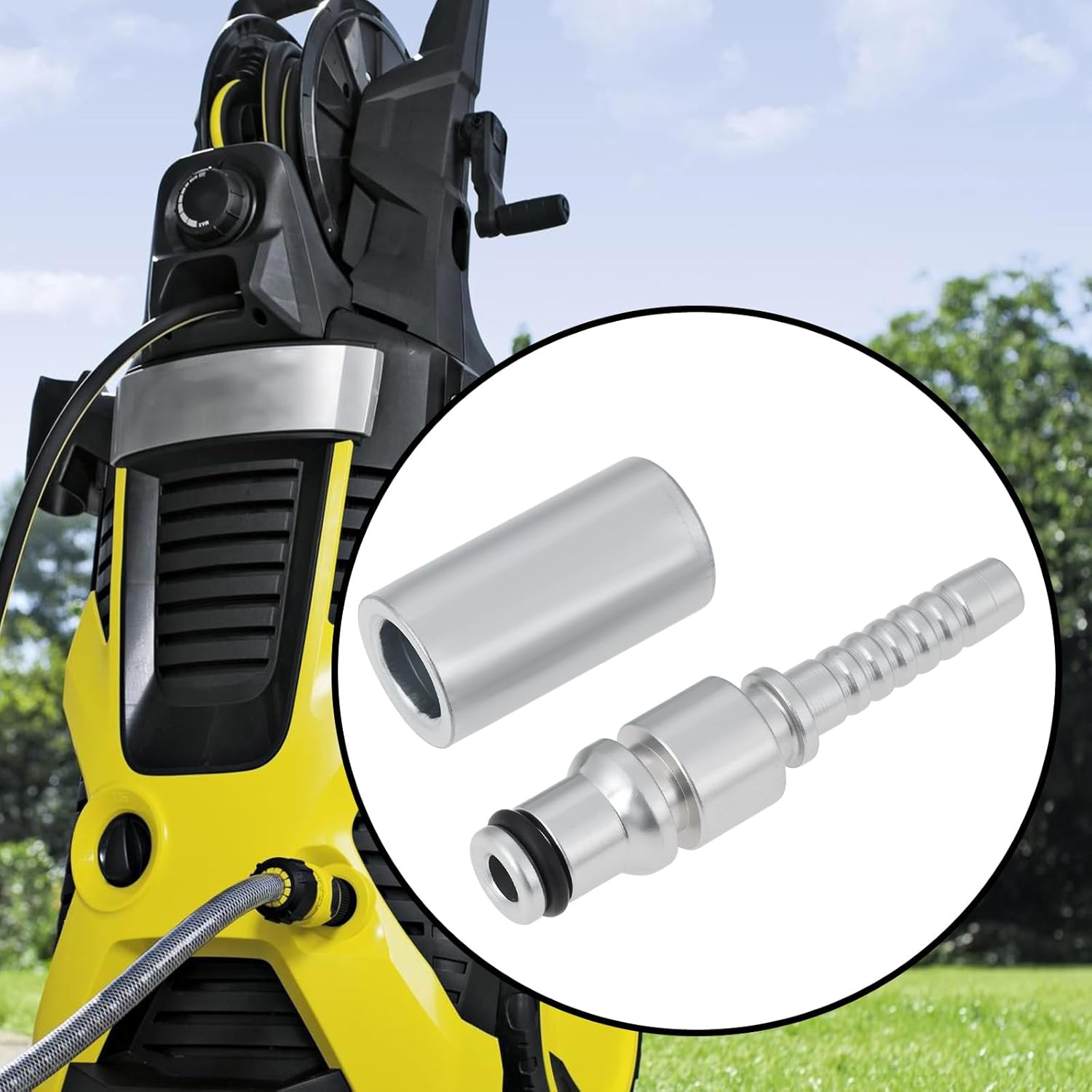 High Pressure Washer Hose Fitting Connector 8.9Mm Compatible with Karcher AR Repairing Adaptor image number 2