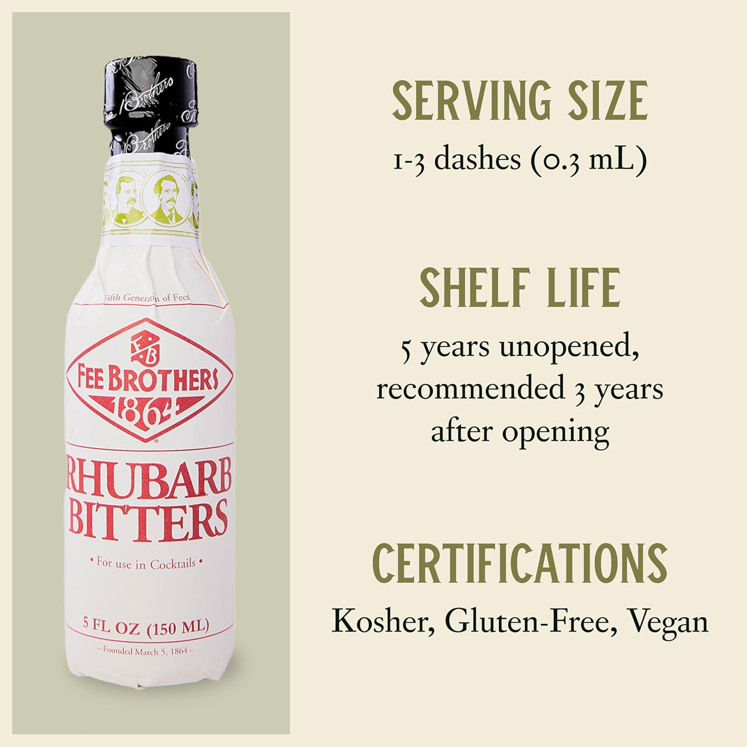 Fee Brothers Rhubarb Bitters 150 Ml image number 6