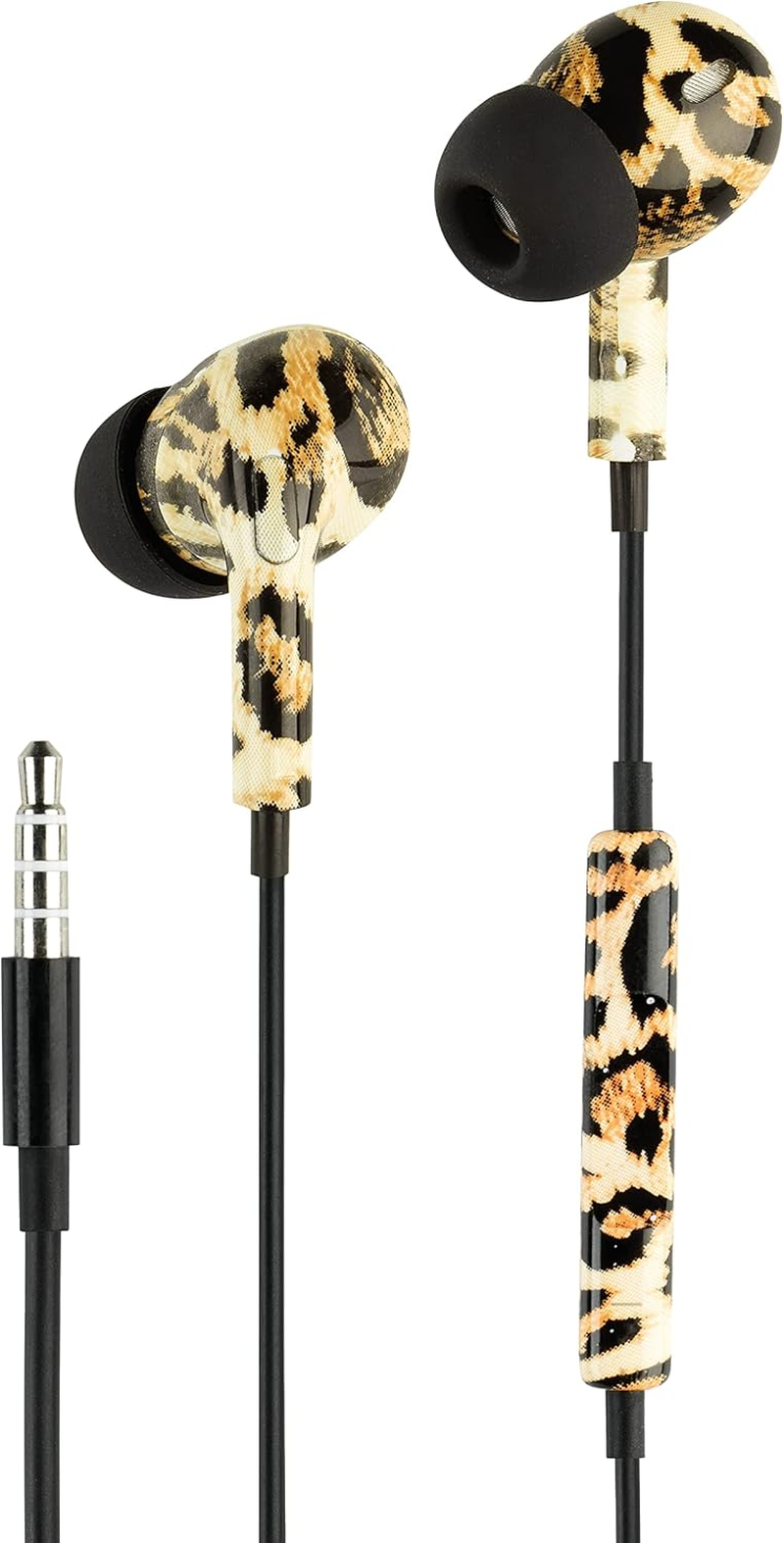 Music Sound | Fantasy Intra-Auriculaires Wired Headphones | Wired In-Ear Headphones with Microphone - 3.5Mm Jack - 1.2M Tangle-Free Cable - Animalier Design