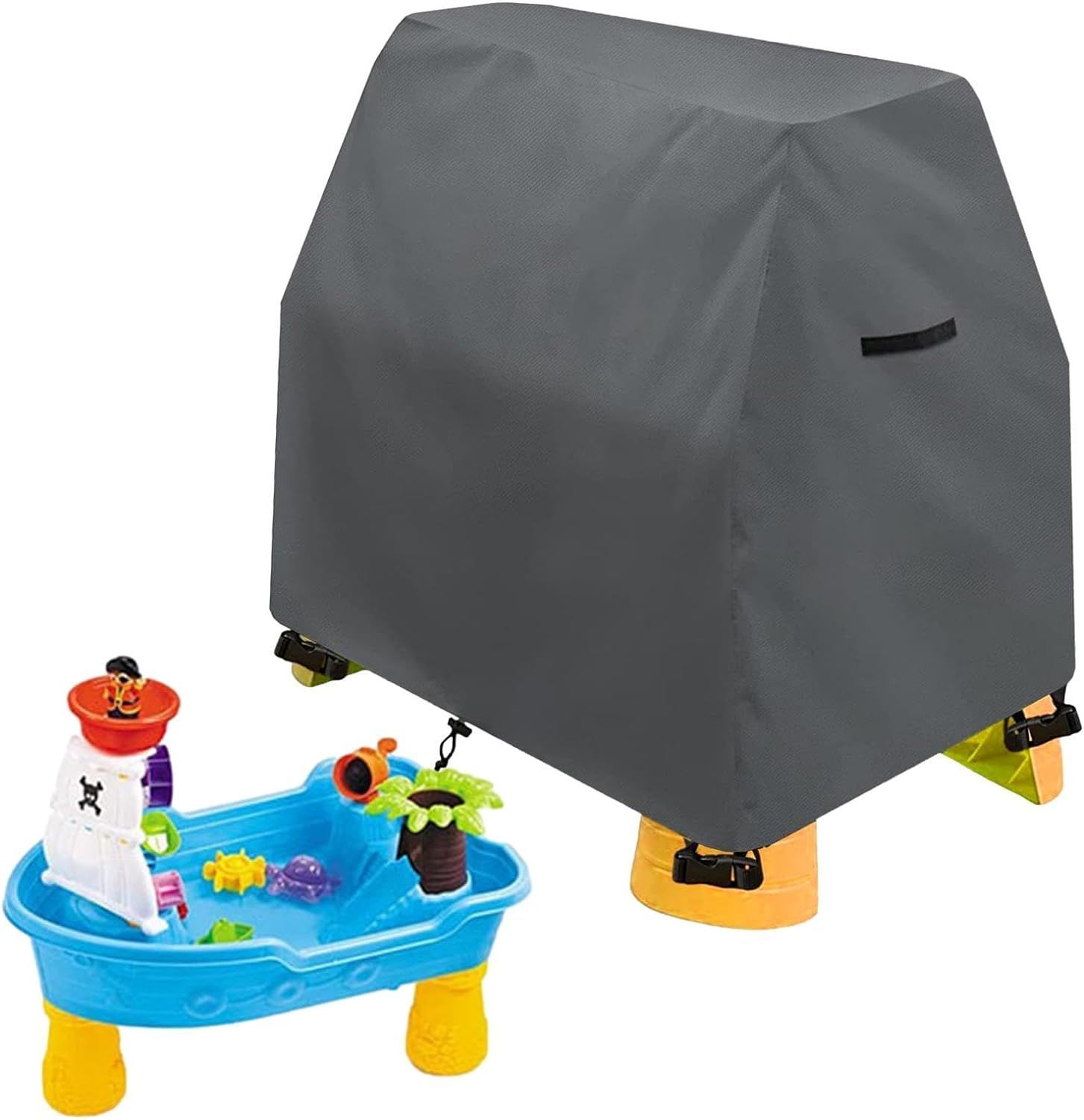 Step 2 Water Table Cover - Kids Water Table Cover, Splash Pond Water Play Table Cover | Kids Water Table Protector, Sun-Proof Waterproof Dustproof Outdoor Toys Cover for Children'S Water Toys - Black image number 4