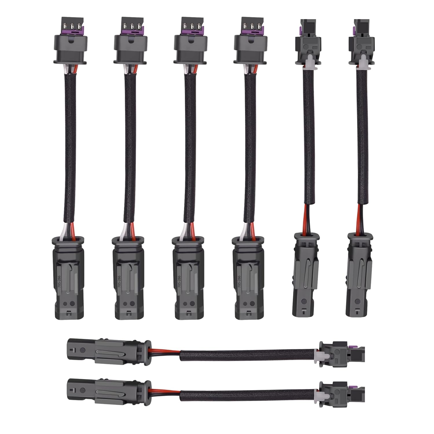 8PCS 3PIN & 2PIN Harness Extension Kit Compatible with Mercedes Benz 4.7L 2011-2020 Camshaft Adjuster Magnet Cam Position Connector Harness Extension M278 Cam (Replace #A276 156 07 90 A276 905) image number 4