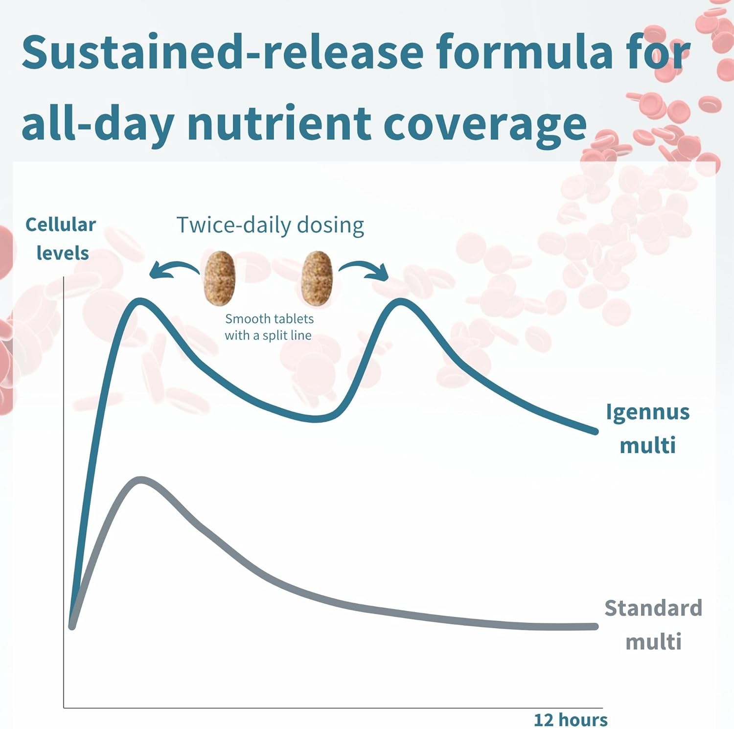 Pure & Essential Advanced Vegan Multivitamin & Minerals for Women with Iron, Vitamin D3, Methylated Folate, K2 & Zinc, Sustained Release, 30 Servings image number 1