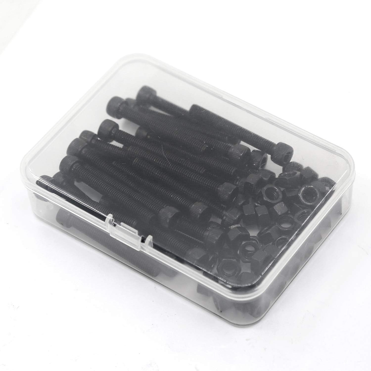 (30 Sets) M5 X 40Mm Bolts and Nuts Set Socket Head Cap Screws 12.9 Grade Alloy Steel Black Full Thread image number 1