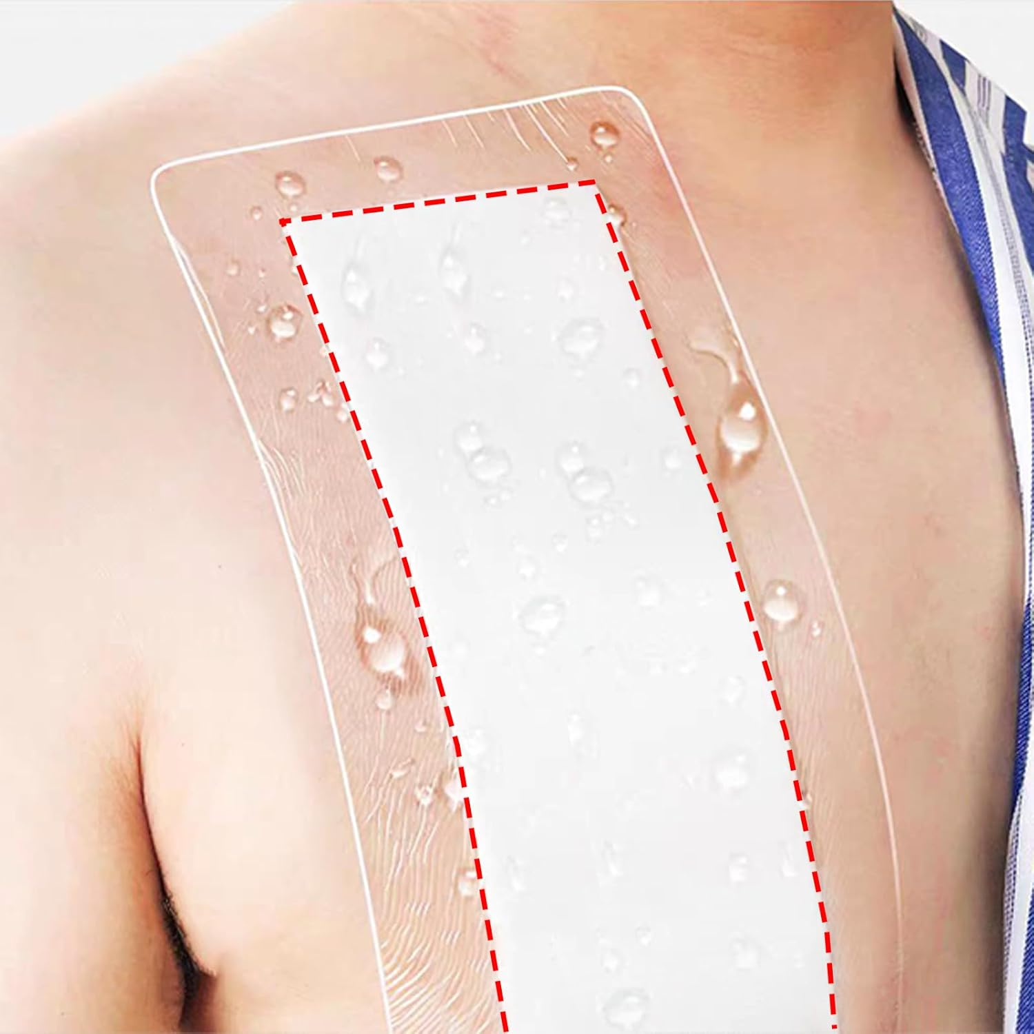 Large Wound Dressings, Adhesive Waterproof Dressing Pad Bandage Patches for Post Surgical Shower Wound Cover,6Pcs image number 3