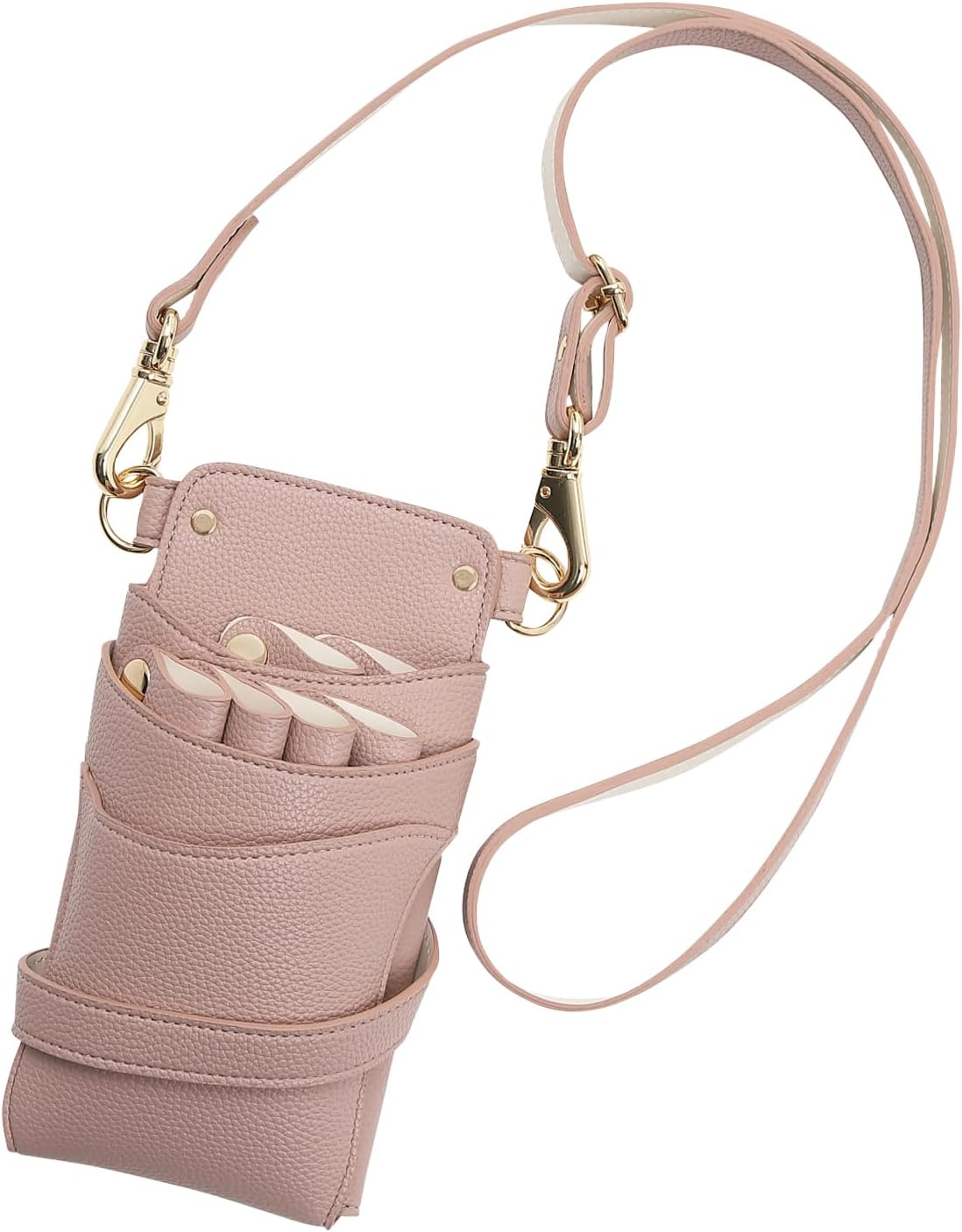 Deeds S-433 Scissor Case, Sienna, Pink (Grain Material) image number 5