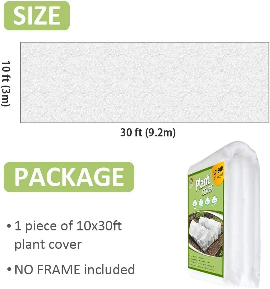 SUNPRO Plant Covers, 0.9Oz 10Ft X 30Ft Reusable Floating Row Cover, Freeze Protection Plant Blankets for Cold Weather image number 4
