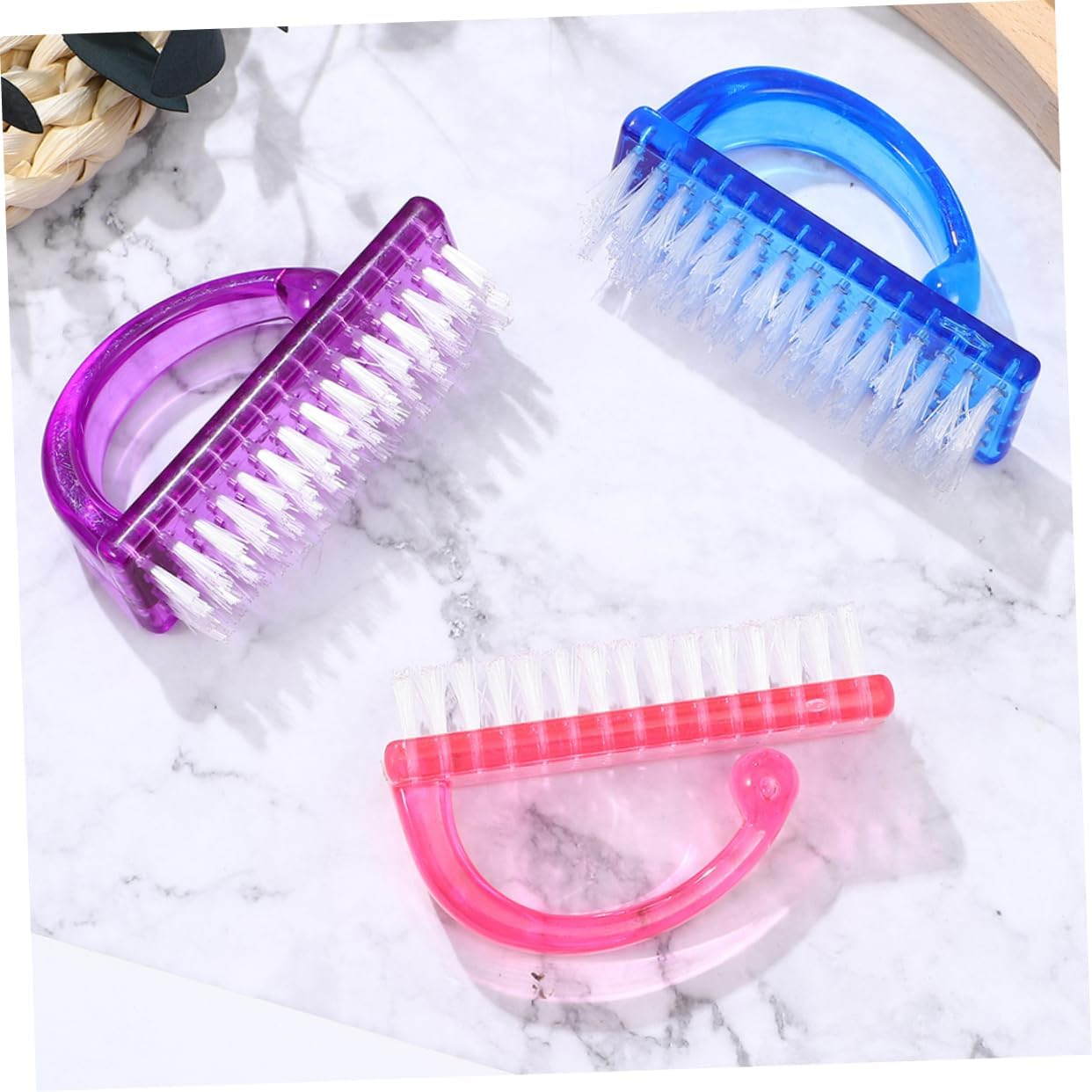Iplusmile 12Pcs Handy Fingernail Brush Handle Grip Nail Brush for Kitchen Bath Use image number 3