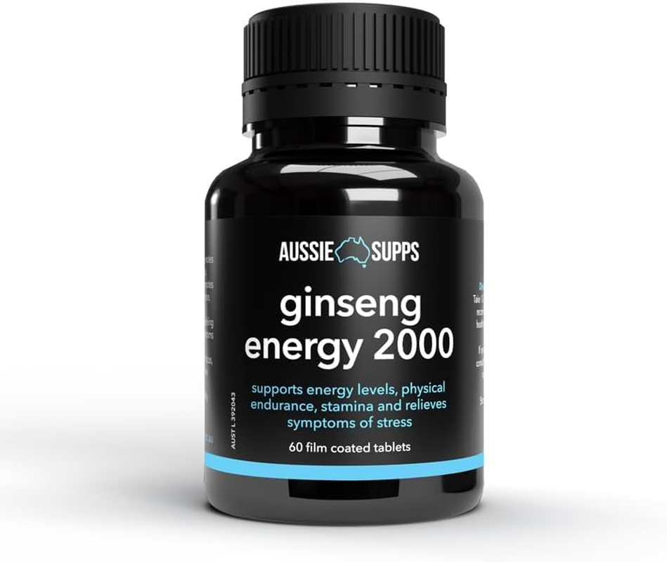 Aussiesupps Ginseng Energy 2000 &ndash; Triple Ginseng Blend for Energy, Stamina, Focus and Vitality with Korean Ginseng, Siberian Ginseng, and American Ginseng (60 Tablets) image number 3