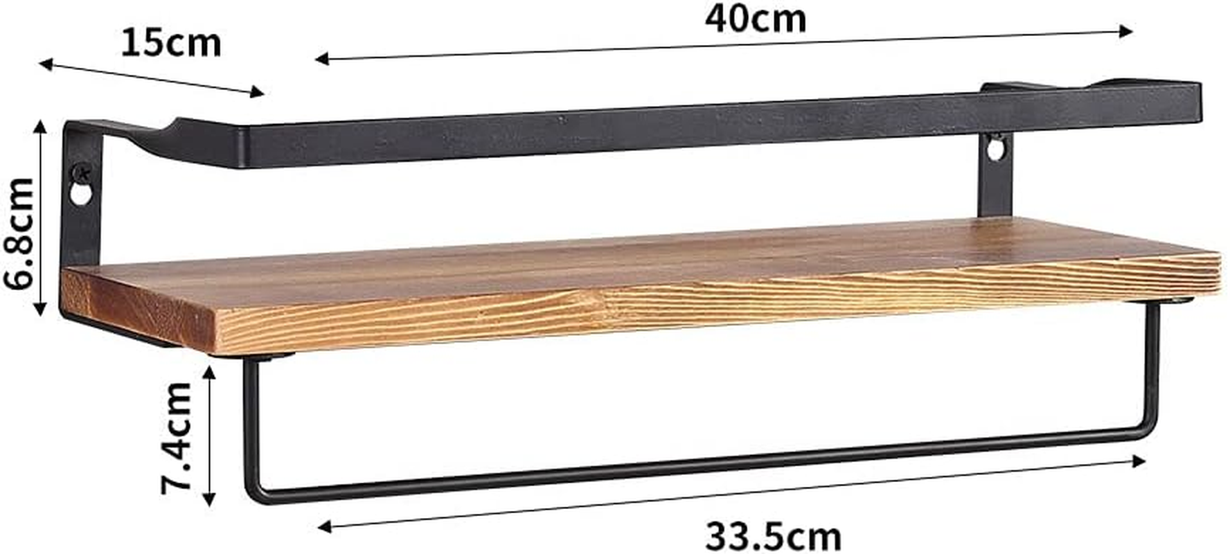 Levede Floating Shelf Wall Mount Brackets Display Shelves Bookshelf Rack image number 4