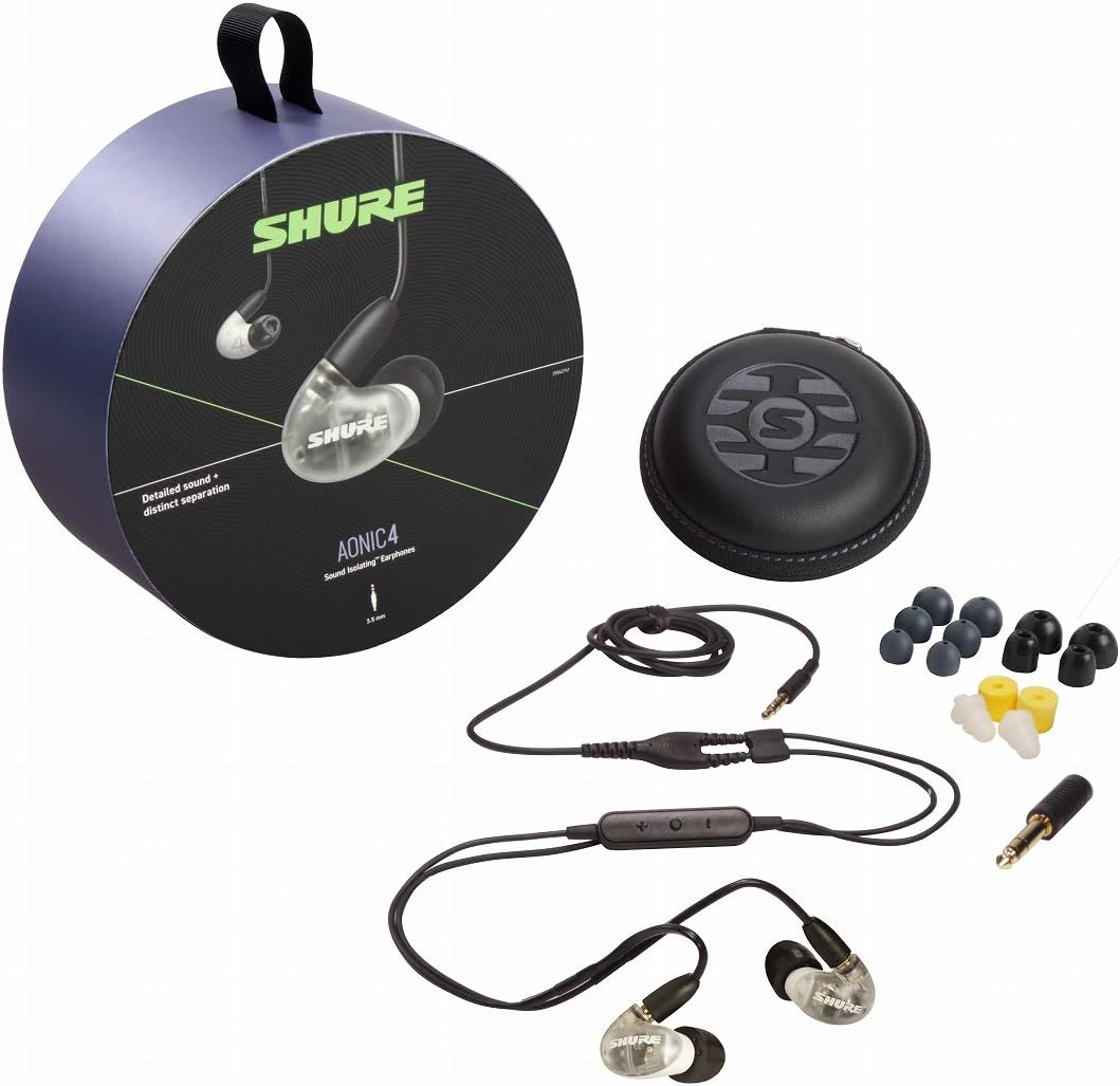 Shure AONIC 4 Wired Sound Isolating Earbuds, White