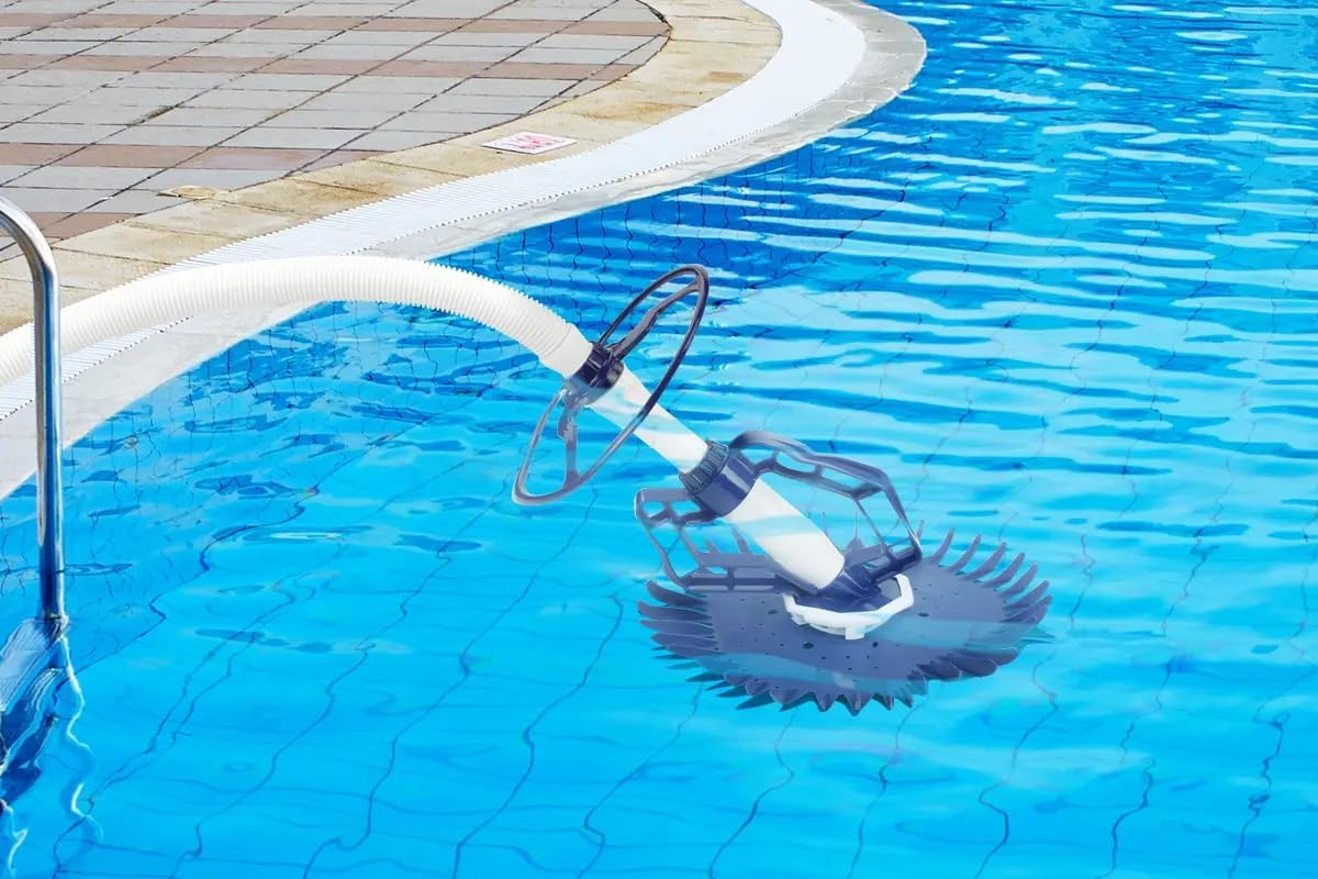Automatic Pool Cleaner for In/Above Ground, 10M Hose, Adjustable Suction Blue