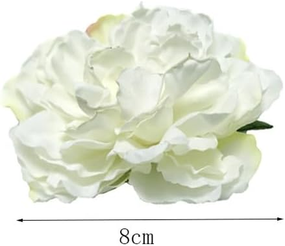 3Pcs Peony Hair Clips Artificial Flower Hair Pins Flower Hair Barrette Accessories Bohemian Flower Hairpin for Party Beach Wedding image number 3