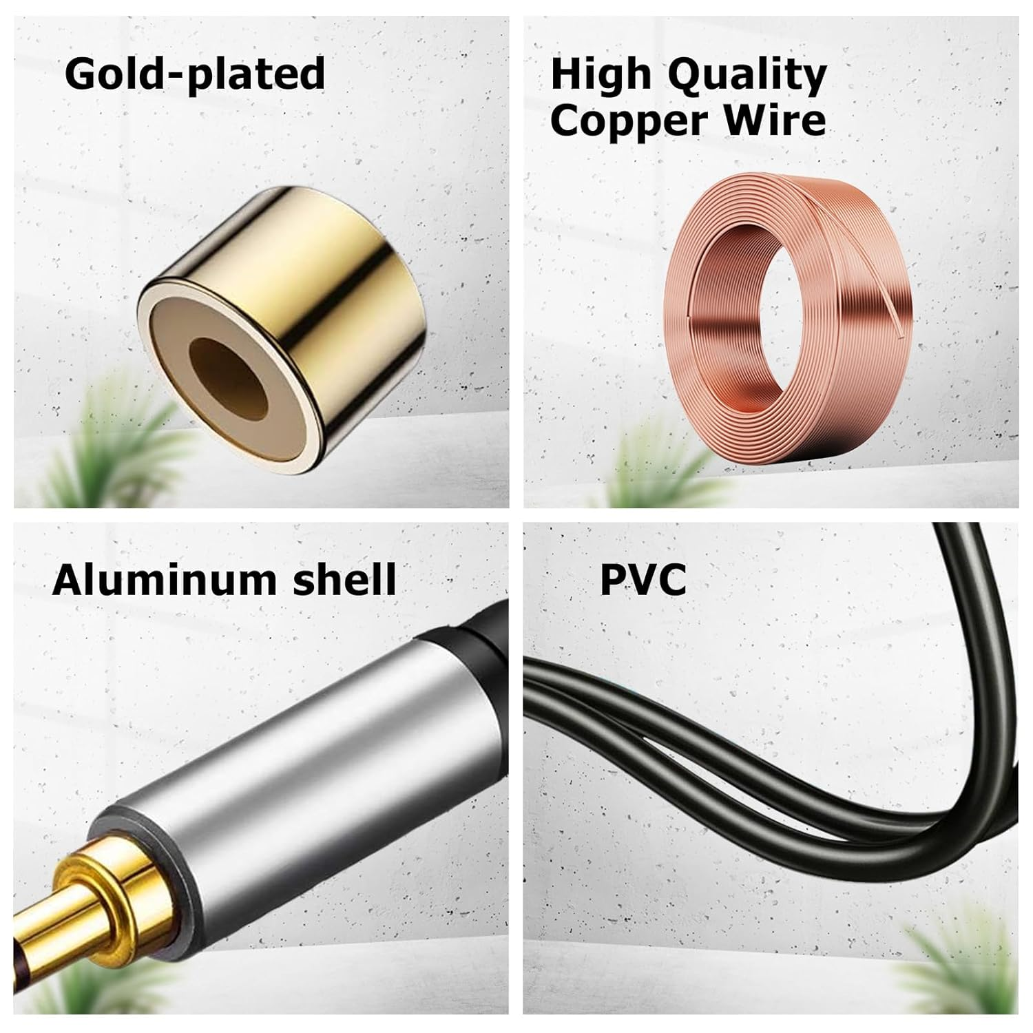 RCA to 3.5Mm Adapter, TEKERA RCA Female to 3.5Mm Male Audio Cable Hi-Fi Sound Stereo Audio Cord for Iphone MP3 Tablet Computer Speaker, Auxiliary Splitter 0.3M image number 6