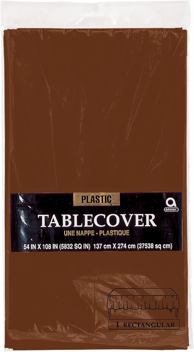 Amscan Plastic Rectangular Tablecover, Silver