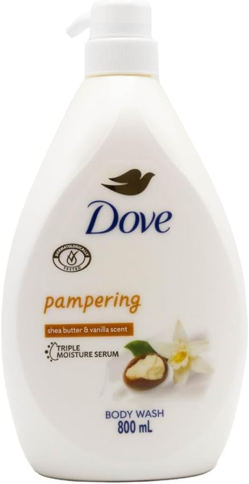 DOVE BODY WASH PAMPERING with SHEA BUTTER and VANILLA SCENT 800Ml