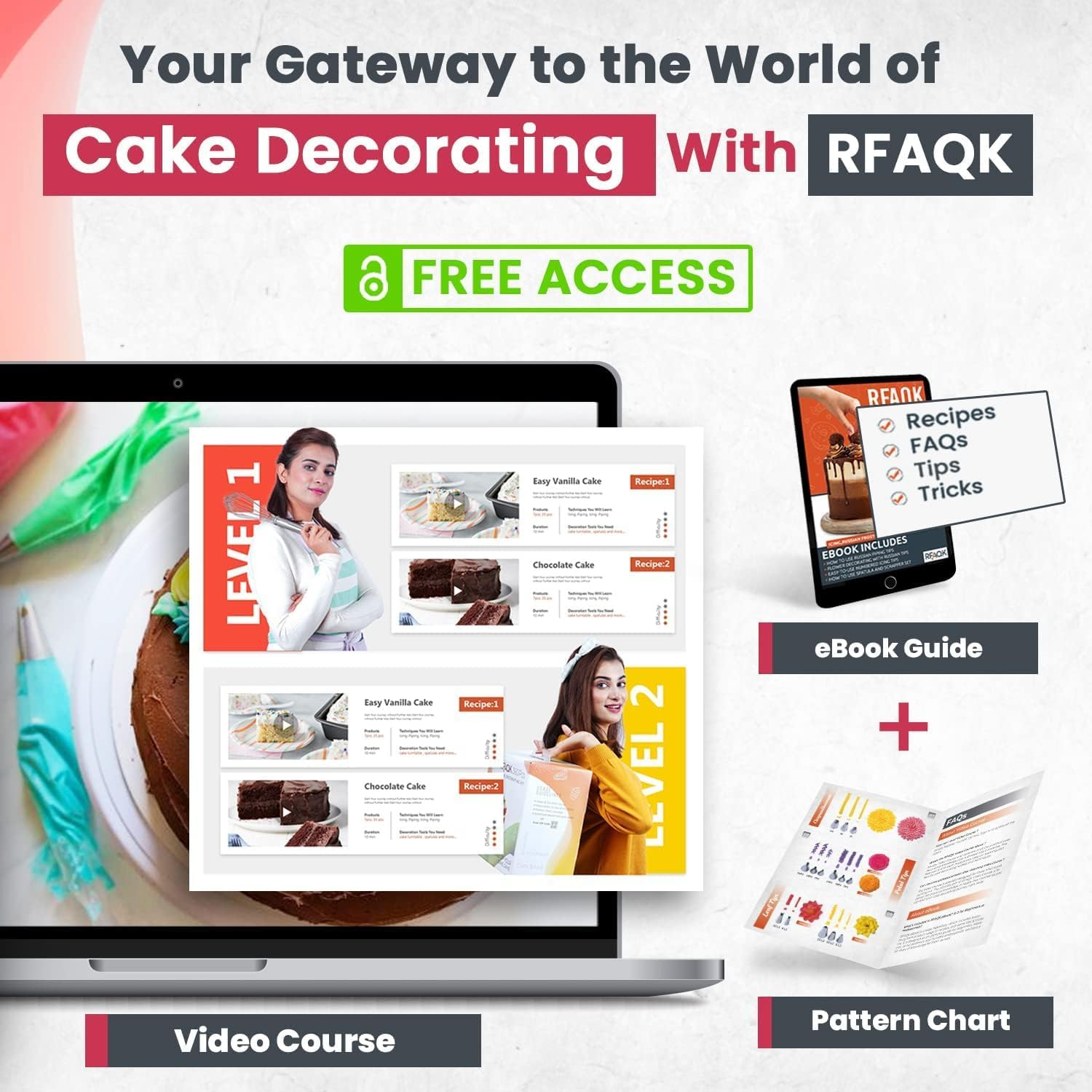 RFAQK 100Pcs Piping Bags and Nozzles -48 Numbered Icing Tips Set, Cookie Cupcake, Cake Decorating Kit Baking Supplies Tools Frosting Piping Tips, Reusable & Disposable Pastry Bags Icing Spatula image number 6