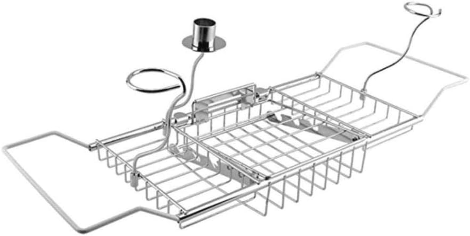 Over Bath Tub Racks Shower Organizer Bathtub Caddy Tray with Extending Sides