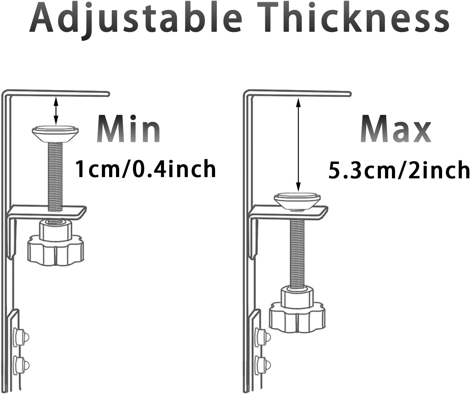 Under Desk Cable Management Tray - Easy Clamp Mount, No Drill Steel Organizer - Neat and Tidy Wire Storage for Home, Office, and Standing Desks (White) image number 1