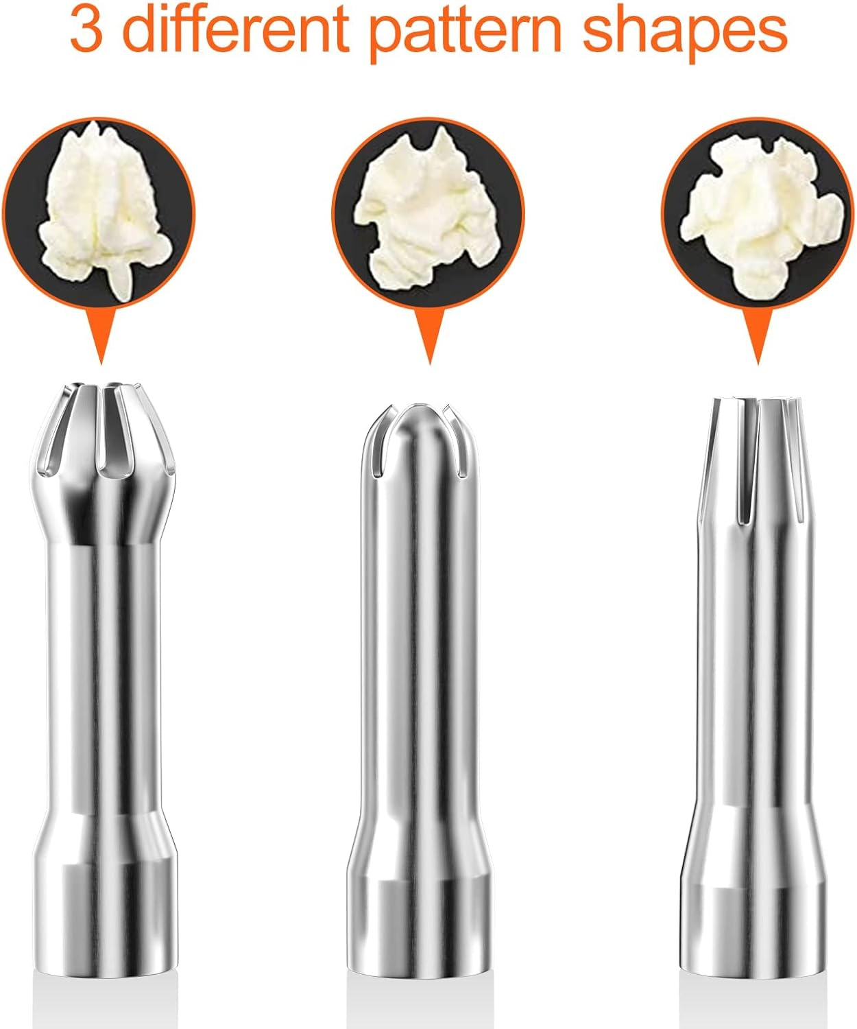 500Ml Cream Dispenser, Cream Syphon Aluminium with 3 Stainless Steel Decorative Nozzles and 1 Cleaning Brush, Leak-Proof Cream Siphon for Preparing Whipped Cream, Cream, Mousse and Desserts