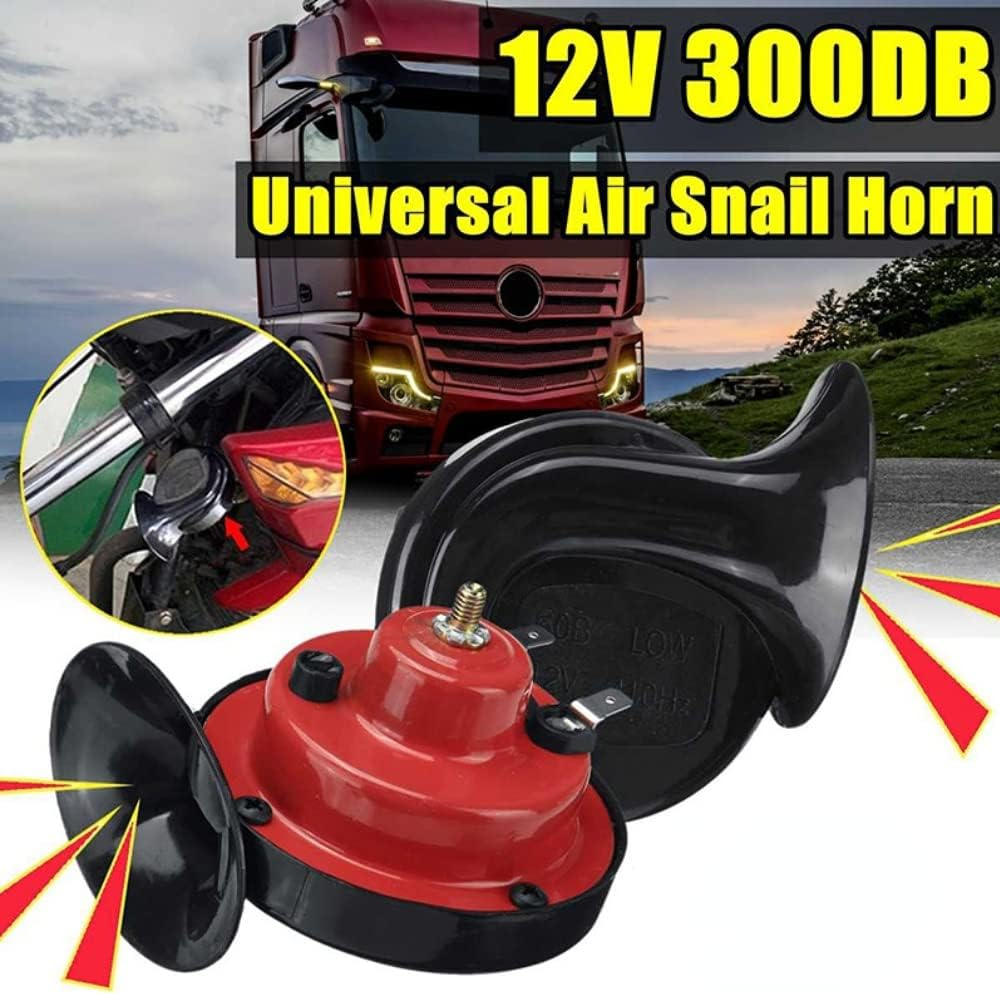 2 PCS 12V 300DB Super Loud Train Horn Air Electric Snail Horn for Trucks Cars Motorcycle Waterproof image number 2