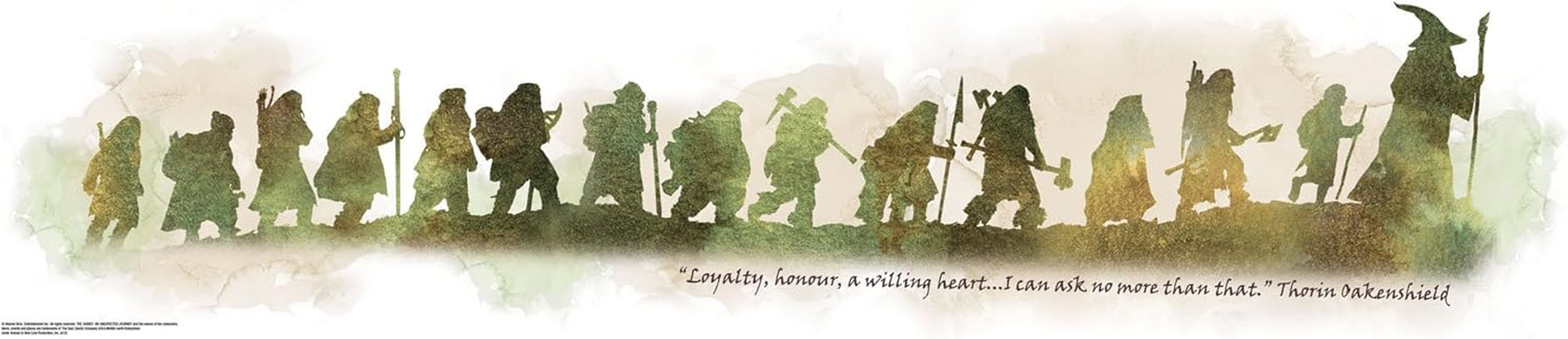 Roommates RMK2161SCS the Hobbit Quote Peel and Stick Wall Decals, White image number 1
