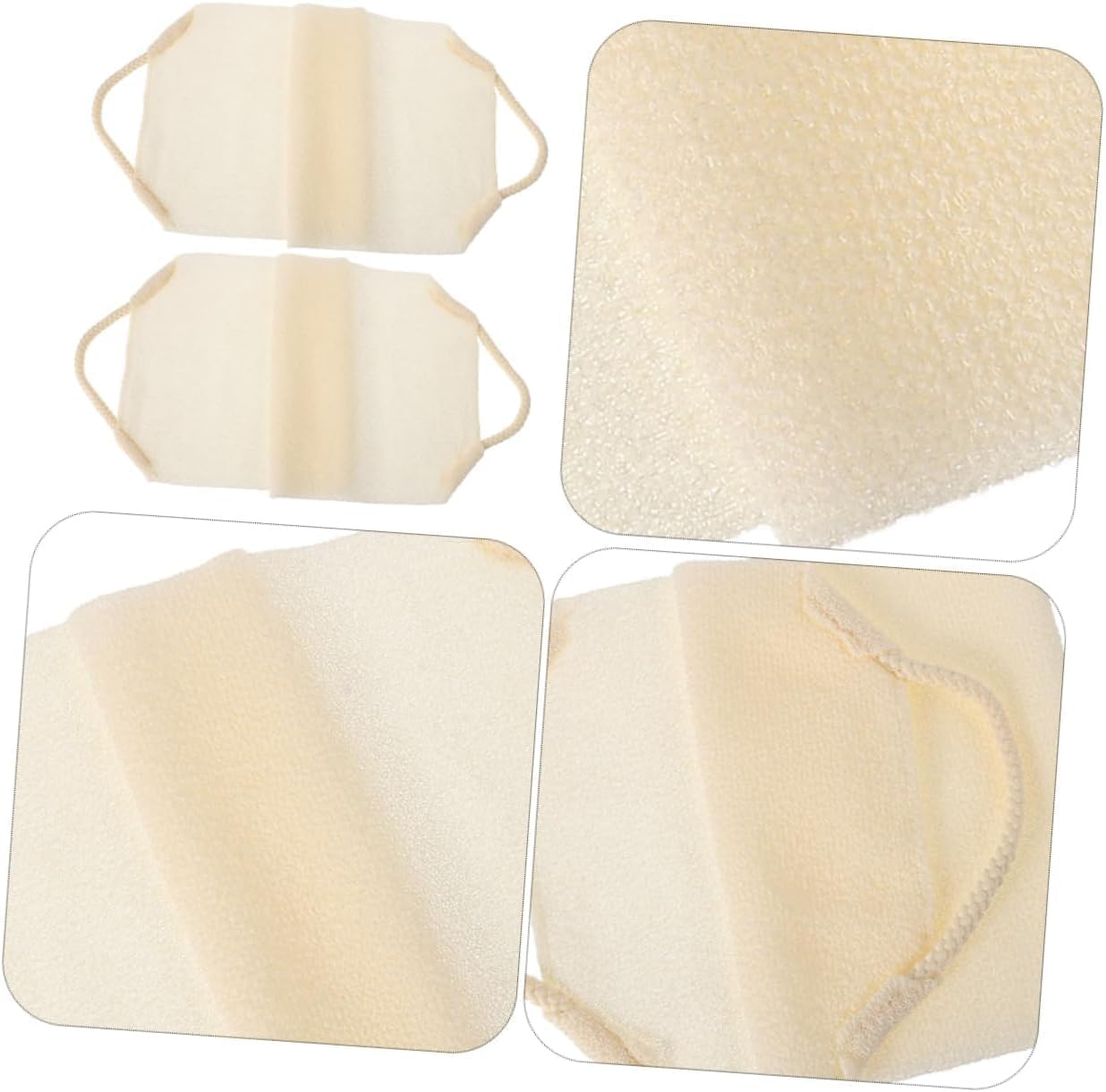 2Pcs Nylon Exfoliating Washcloth with Handles, Exfoliating Shower Towel with Handles, Back Shower Towel Exfoliating Wash Cloth Shower Scrubber image number 2