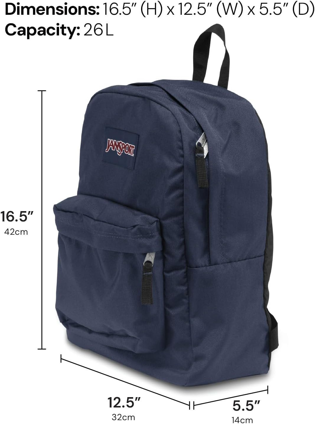 Jansport Superbreak One, Large Backpack, 47 L, 42 X 33 X 21 Cm image number 1