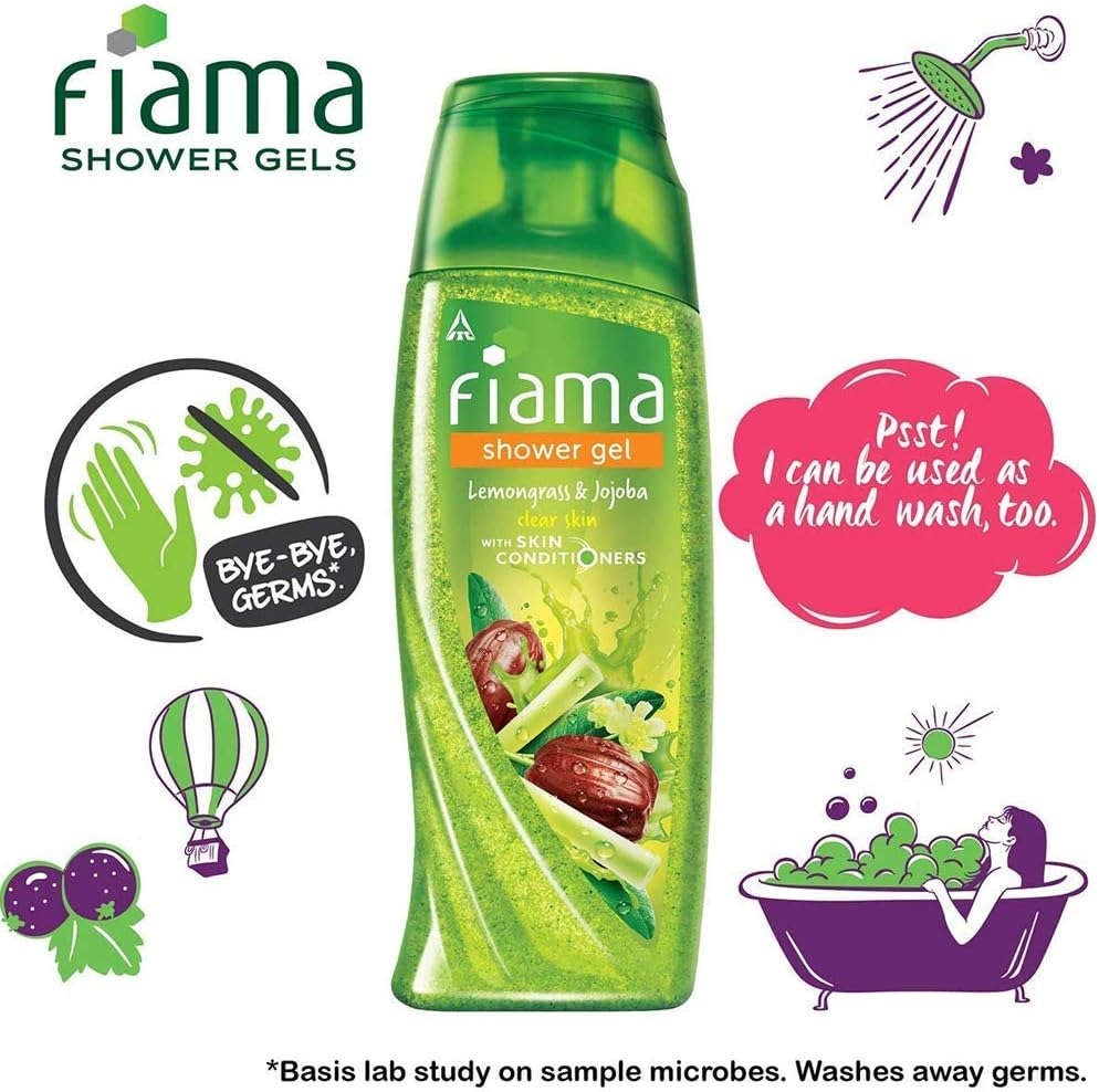 Fiama Lemongrass and Jojoba Gentle Exfoliation Shower Gel, 250 Ml (Pack of 3) image number 5