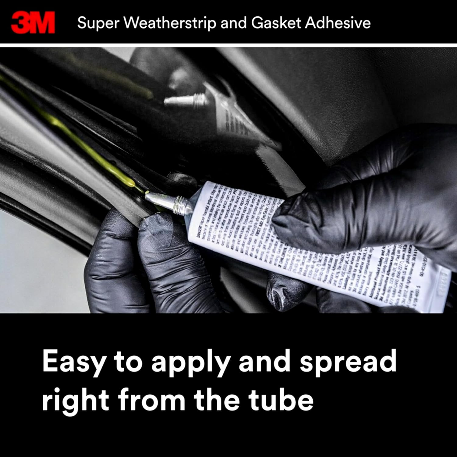 3M 08008 Black Super Weatherstrip Adhesive Tube - 5 Oz. image number 1