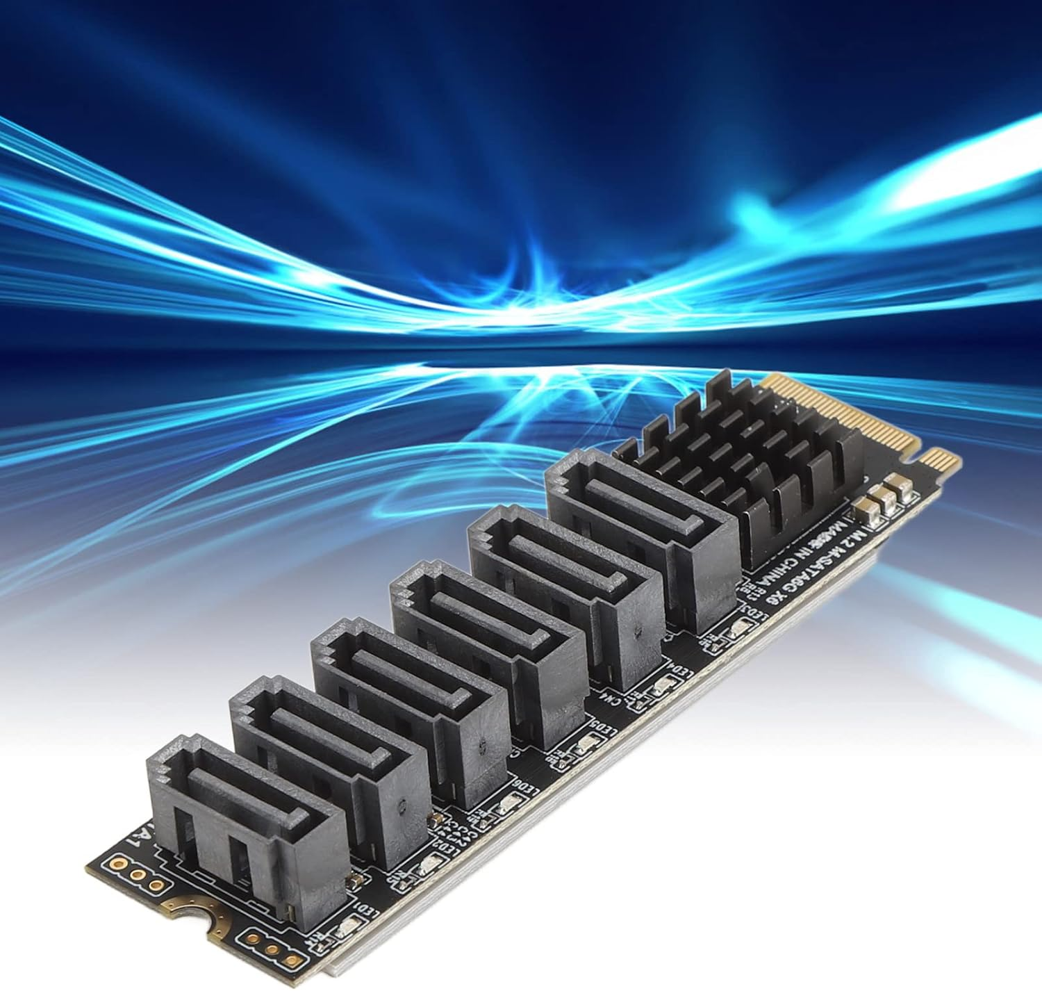 Gugxiom M.2 to SATA3.0 Adapter Card, 6Gbps High Speed ASM1166 M.2 to SATA3.0 Adapter, Support 6 SATA Devices for Thunderbolt Expansion, for OS X, for Windows, for Linux image number 6