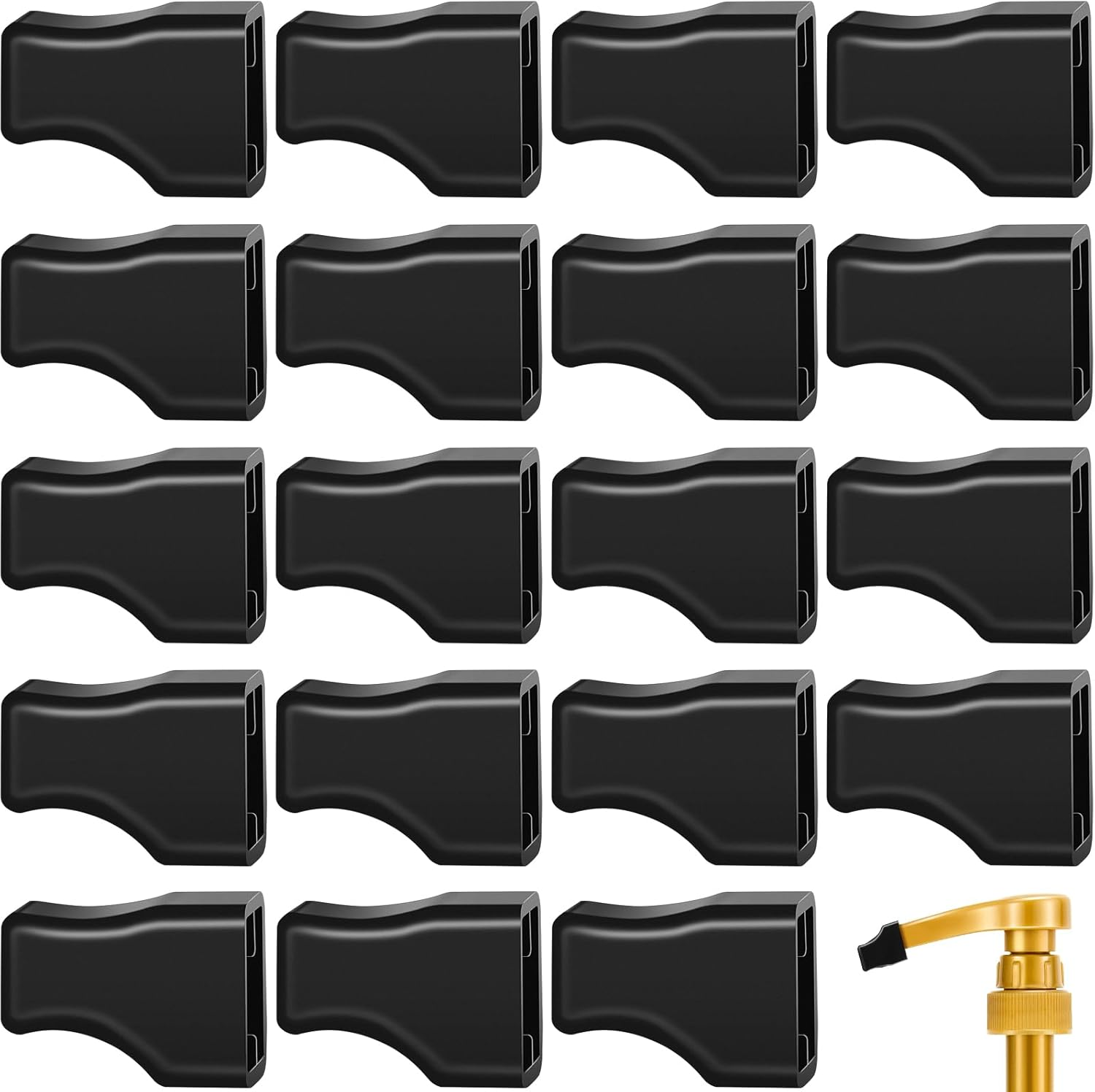 Zhehao 20 Pcs Coffee Syrup Pump Tip Cap Pourer Covers Black Rubber Caps Fits for Syrup Pump, Pour Dispenser, Oil Liquor Bottle, Keep Sugar Condiments Olive Clean Preserved