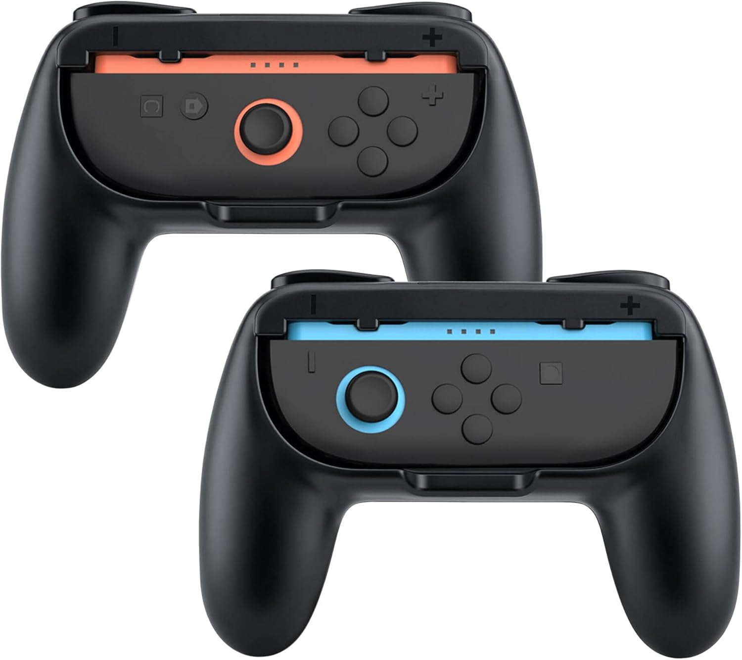 Mcbazel Controller Grips for Nintendo Switch 2 Joy Con Controllers - Ergonomic Anti-Slip Handles with L/R Triggers,Abs Protective Case Cover Accessories,2 Pack(Black) image number 4