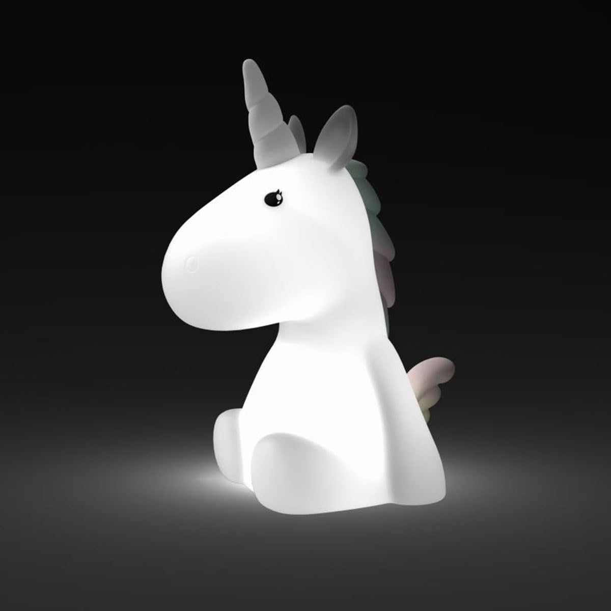 Dhink Night Light Rechargeable LED Silicone Unicorn, Whitehill DHINK442-21