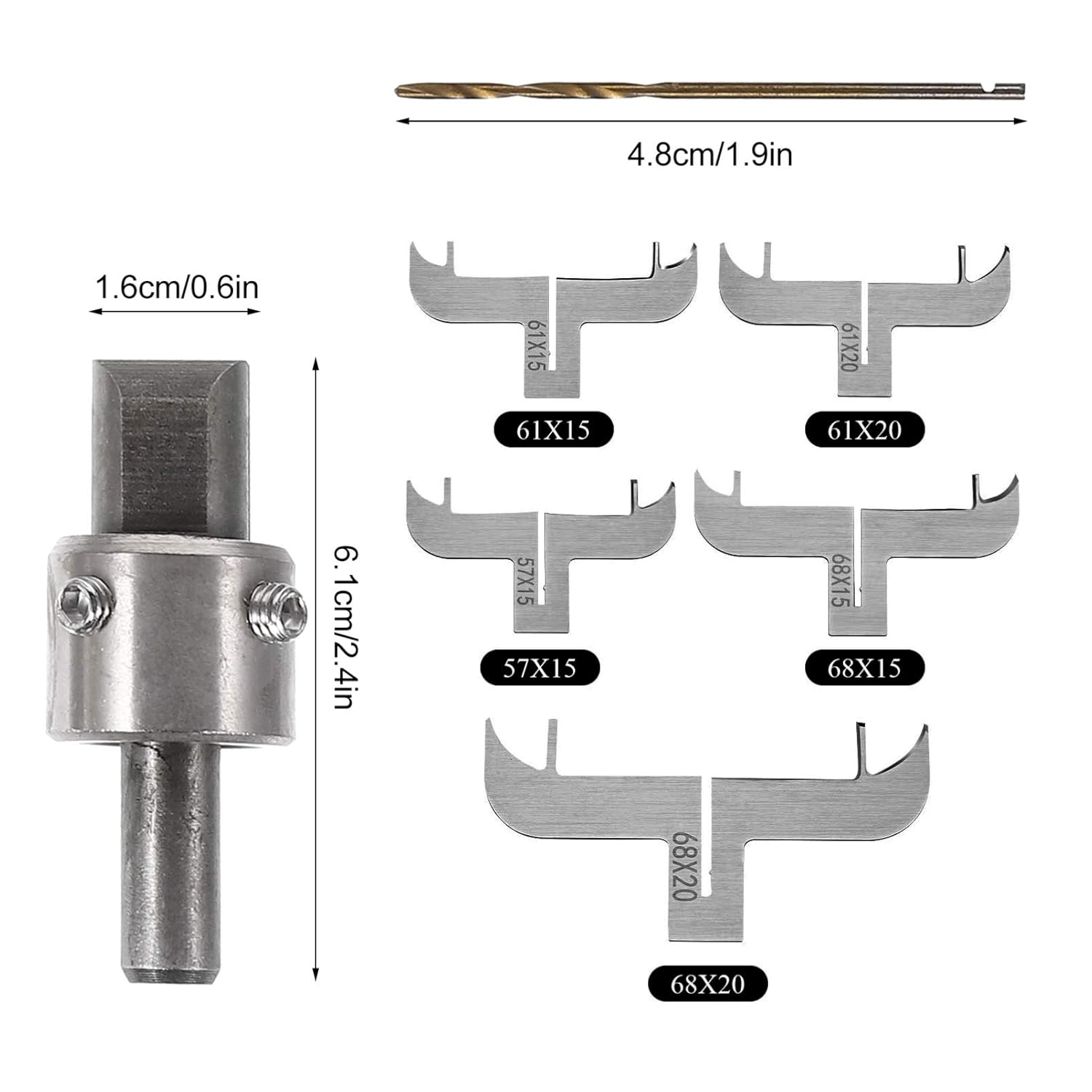 EXCEART Bracelet Drill Bit Set Wooden Bracelet Maker Milling Cutter 2.4 Inch Carbide Router Bits for Bead Jewelry Making and Woodworking image number 2