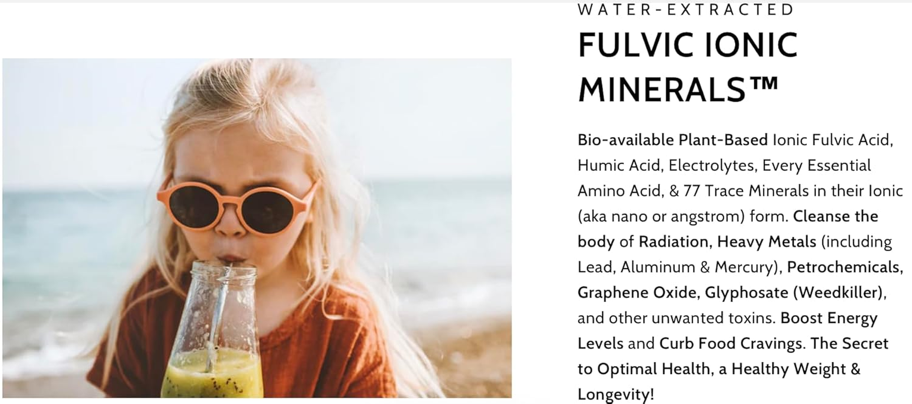 Optimally Organic Water Extracted Fulvic Ionic Acid X200 Concentration - 77 Plant Based Ionic Trace Minerals image number 3