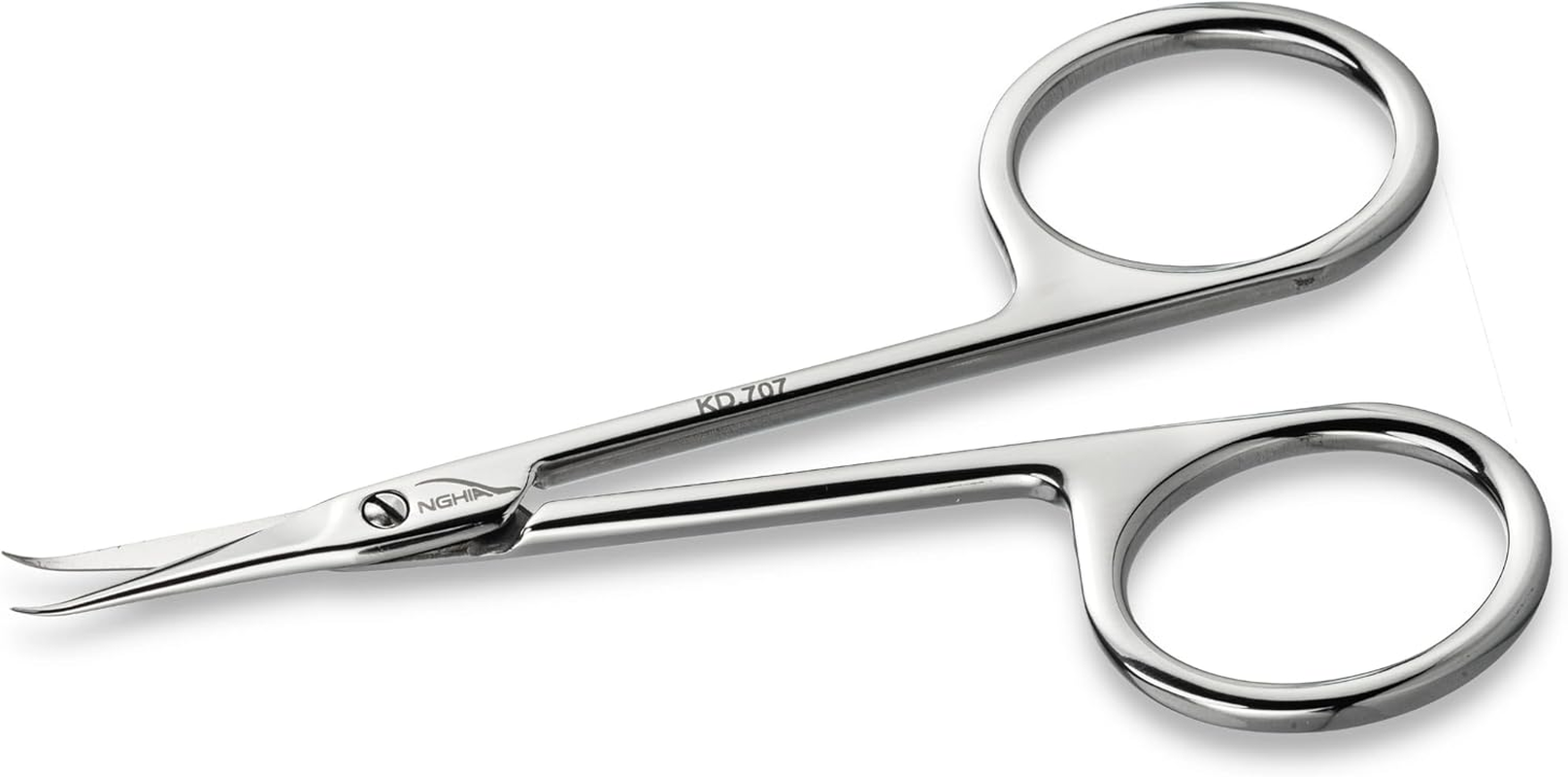 Nail Tech Nghia KD.707 Professional Cuticle Scissors with Hooks, Stainless Steel, Premium Manicure Scissors, Comfort and Efficiency, Fine Cuticle Scissors image number 6