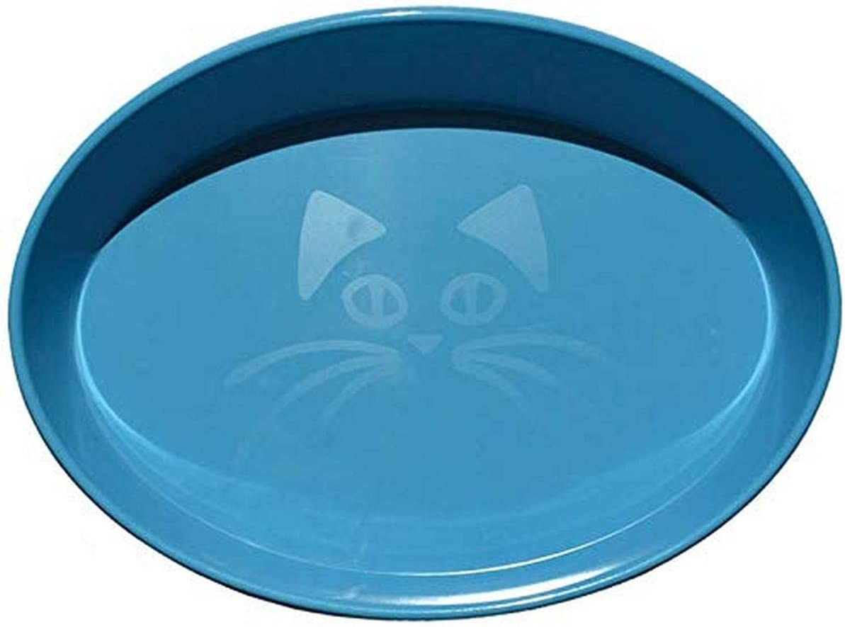 SCREAM Oval Cat Bowl, Loud Blue
