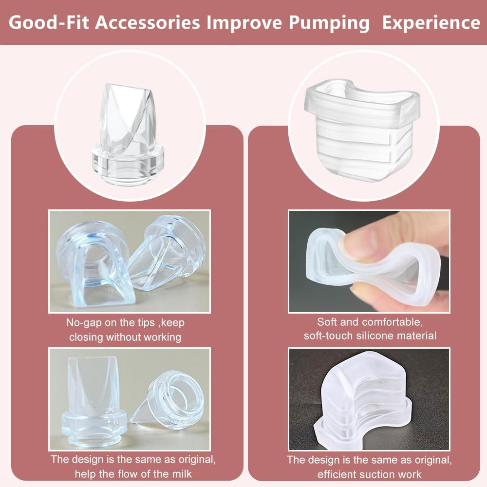 4Pcs Silicone Diaphragm Compatible with Mommed S21, Mommed S18, MISSAA S21, MISSAA S18, NICEGREEN Life S21 Breast Pump, Replace for S21/18 Breast Pump Parts image number 1
