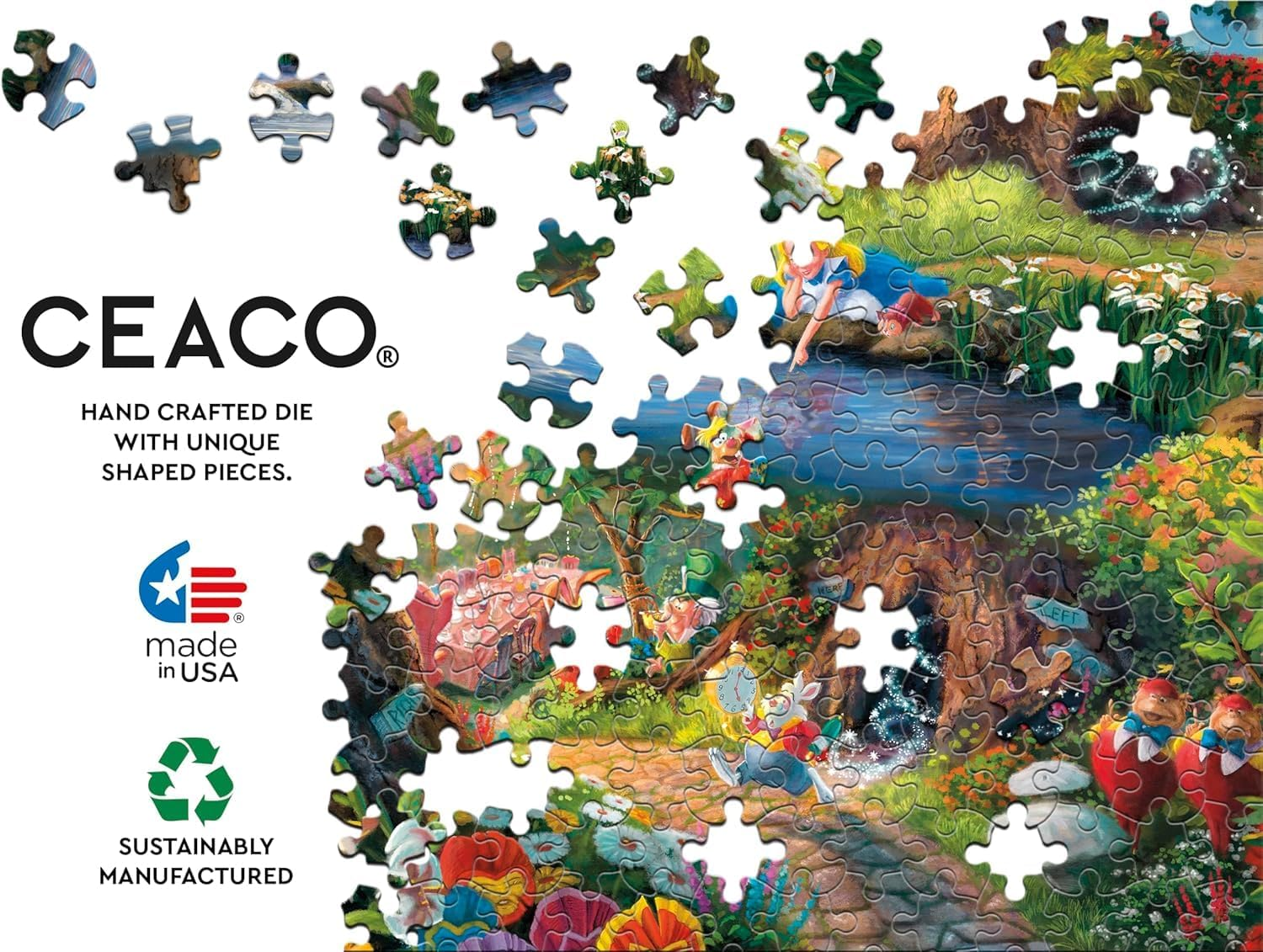 Ceaco - Disney - Thomas Kinkade - Alice in Wonderland - 1000 Piece Jigsaw Puzzle